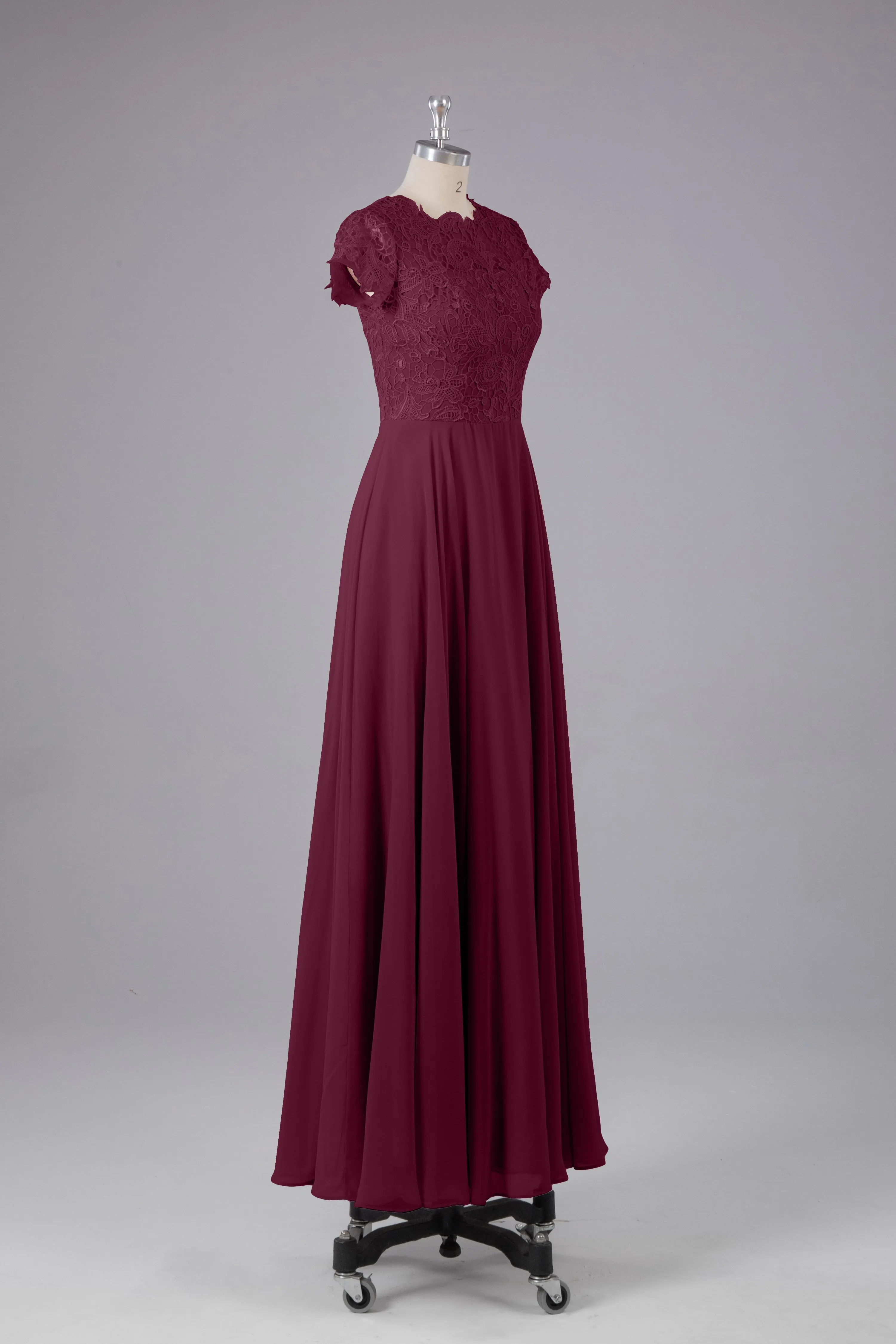 Beautiful A-Line Cap Sleeves Long Bridesmaid Dresses With Pockets