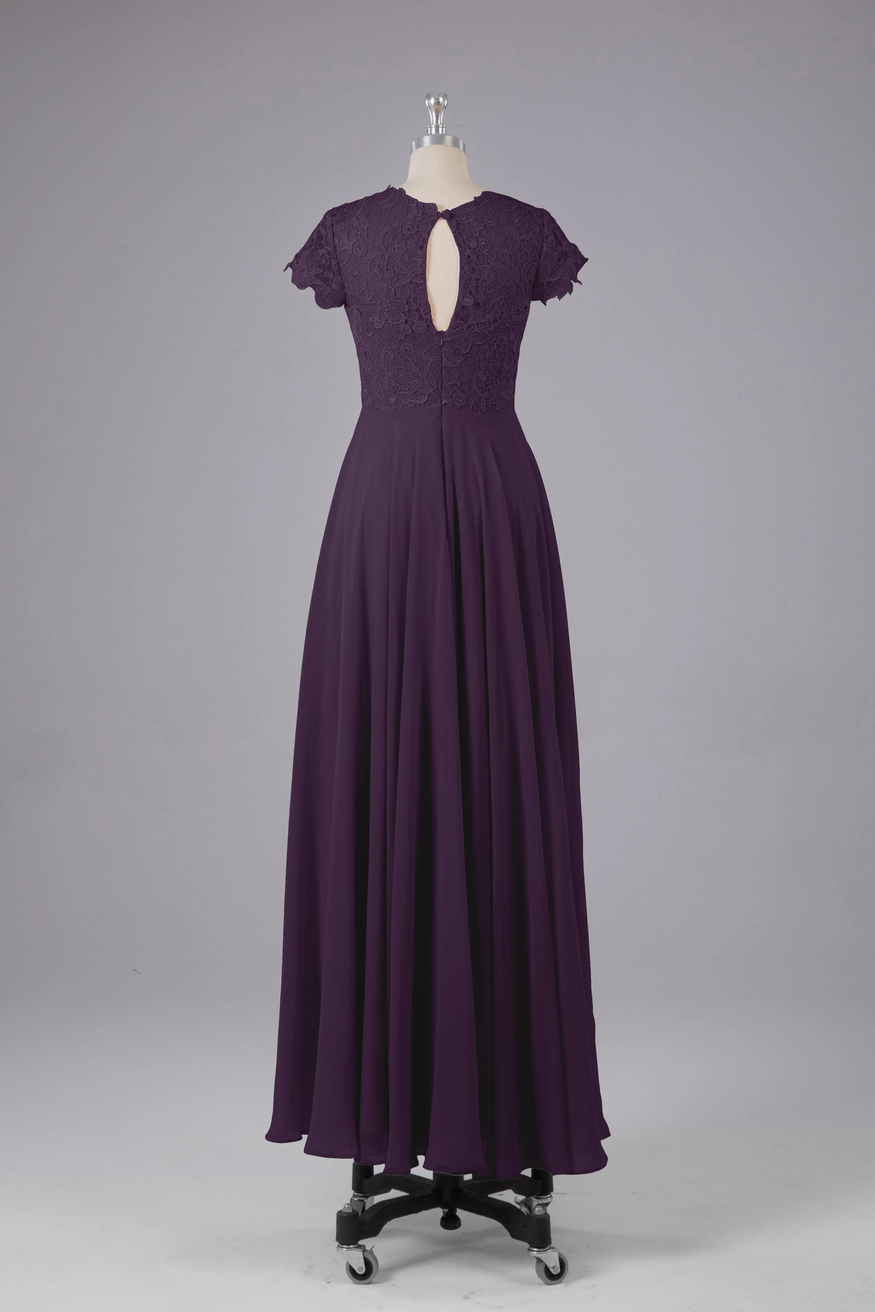 Beautiful A-Line Cap Sleeves Long Bridesmaid Dresses With Pockets