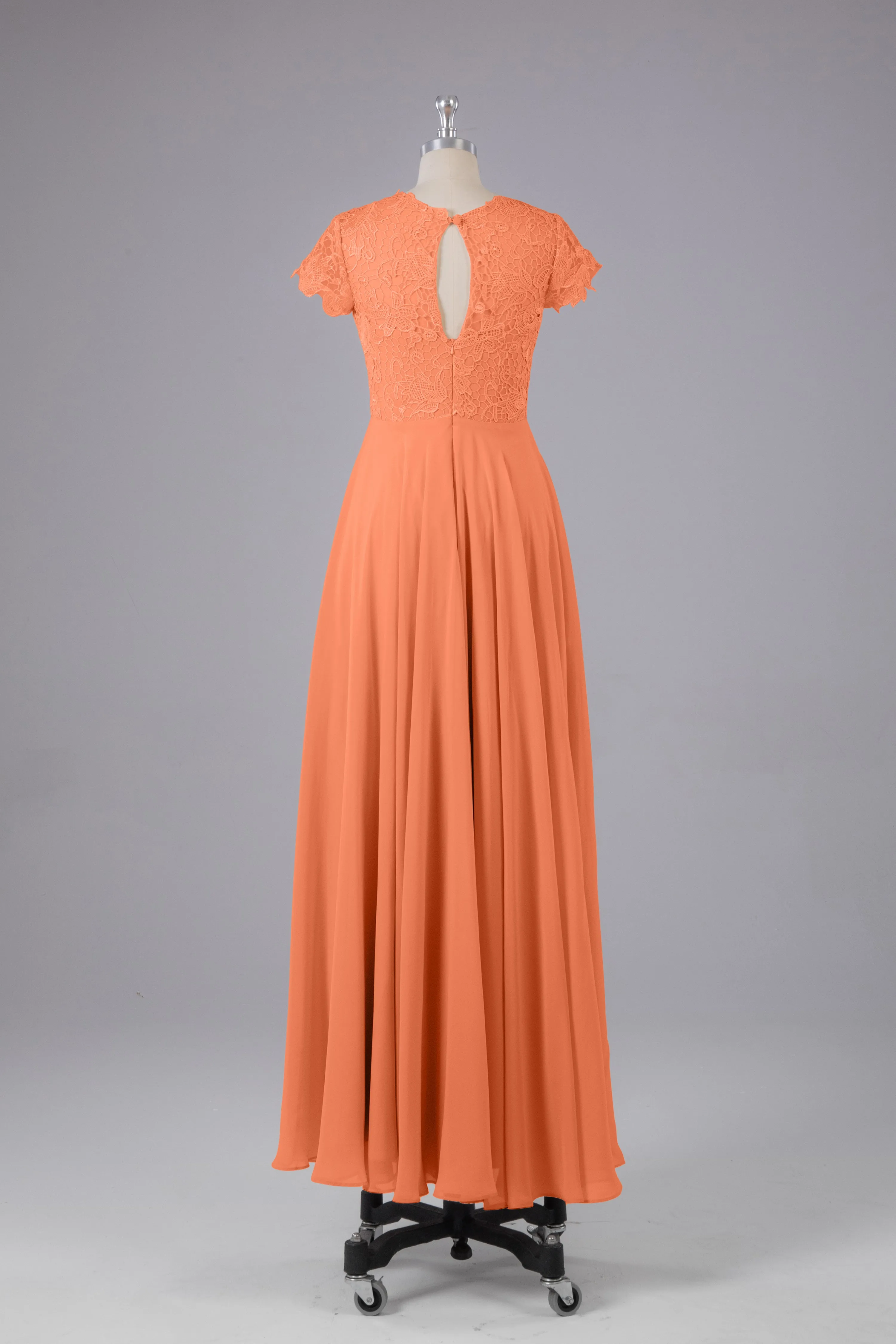 Beautiful A-Line Cap Sleeves Long Bridesmaid Dresses With Pockets