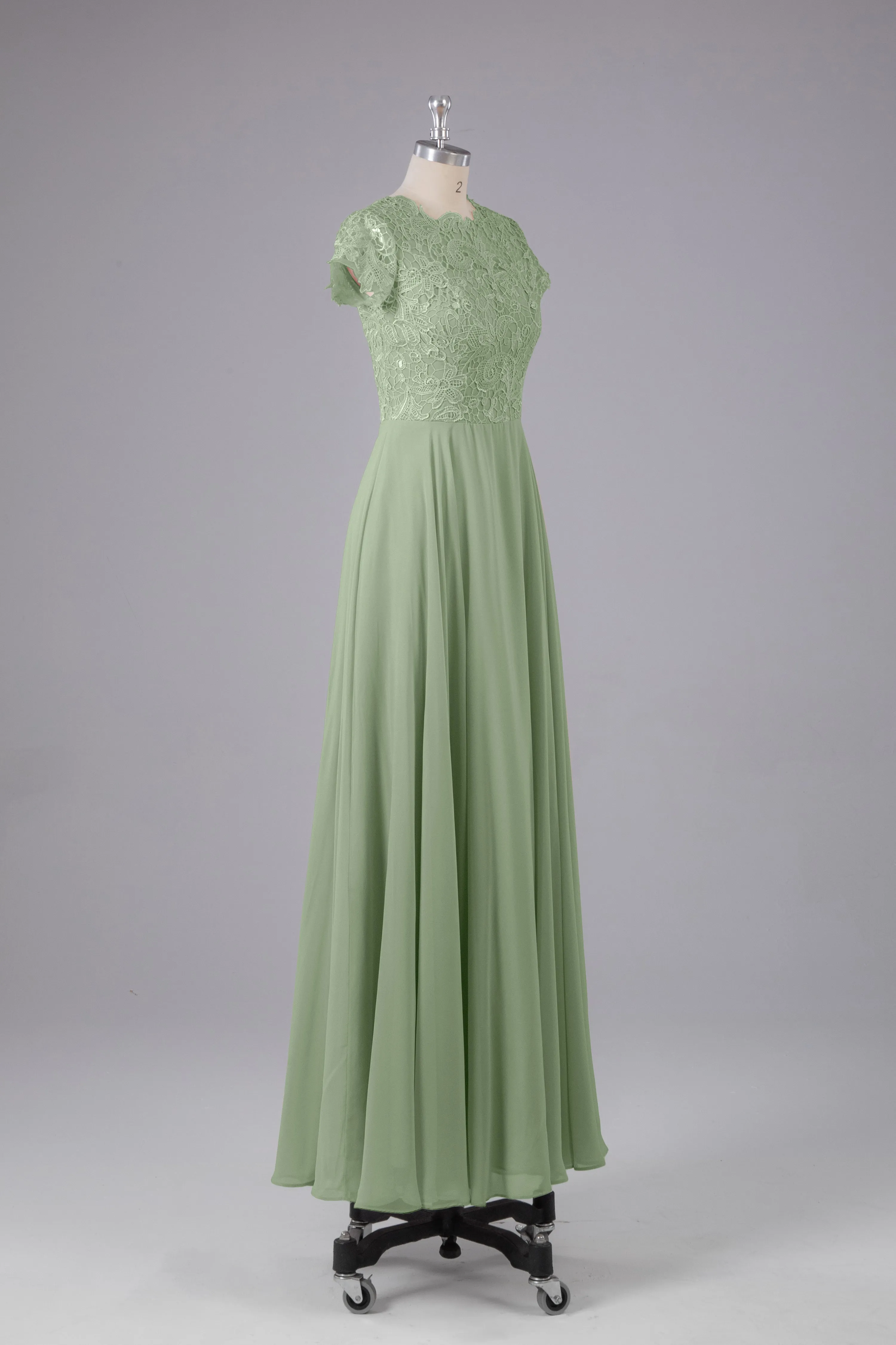 Beautiful A-Line Cap Sleeves Long Bridesmaid Dresses With Pockets