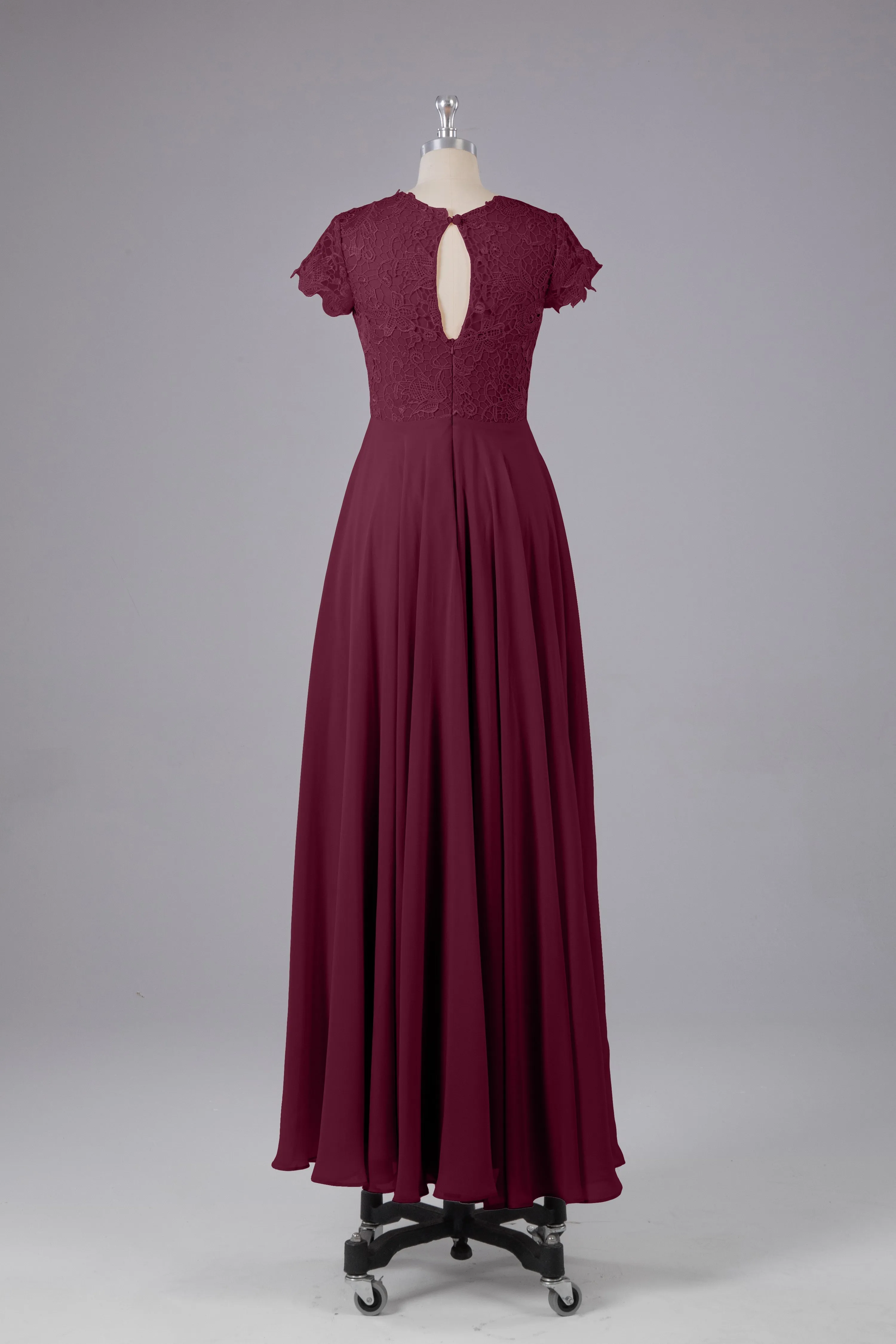 Beautiful A-Line Cap Sleeves Long Bridesmaid Dresses With Pockets
