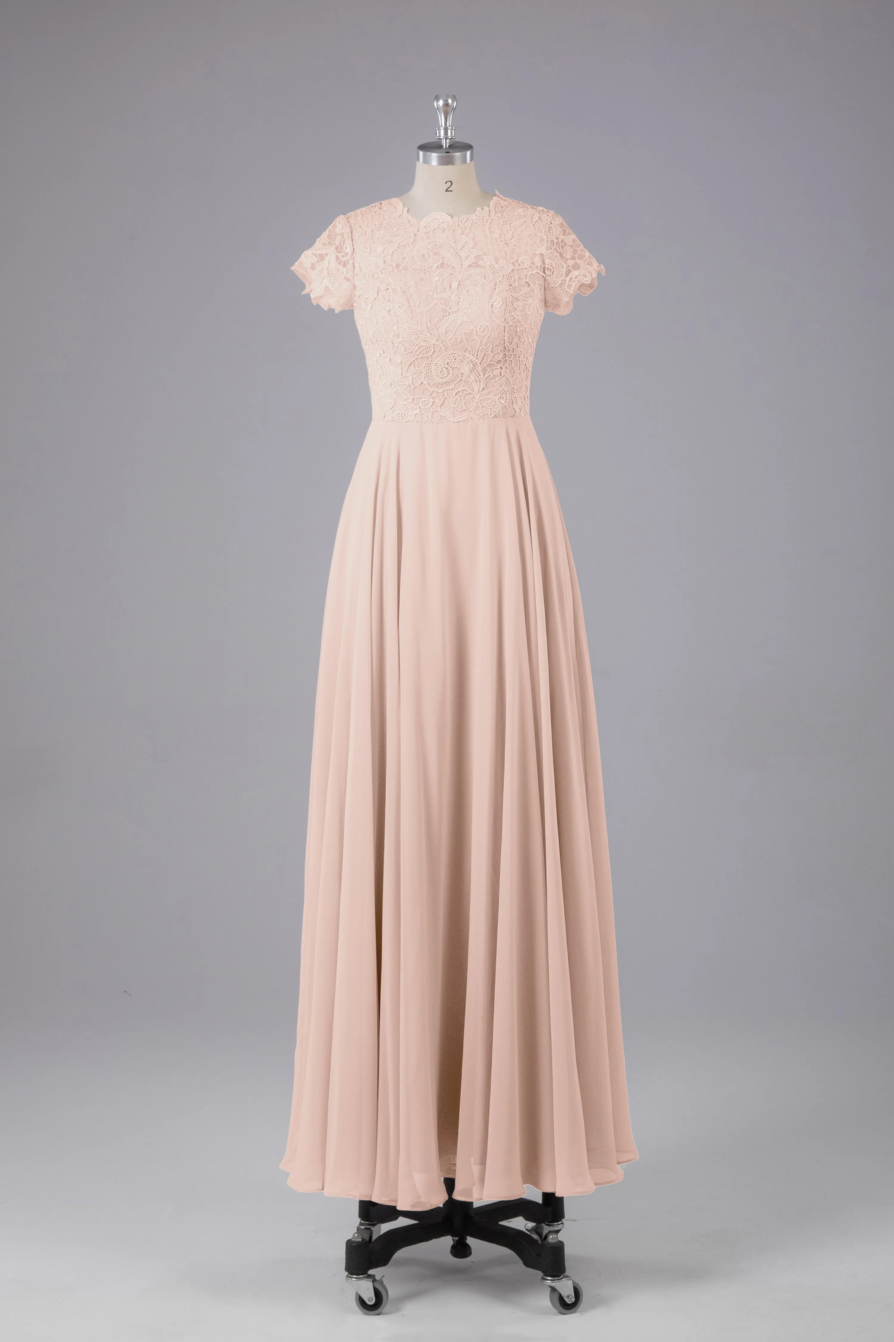 Beautiful A-Line Cap Sleeves Long Bridesmaid Dresses With Pockets