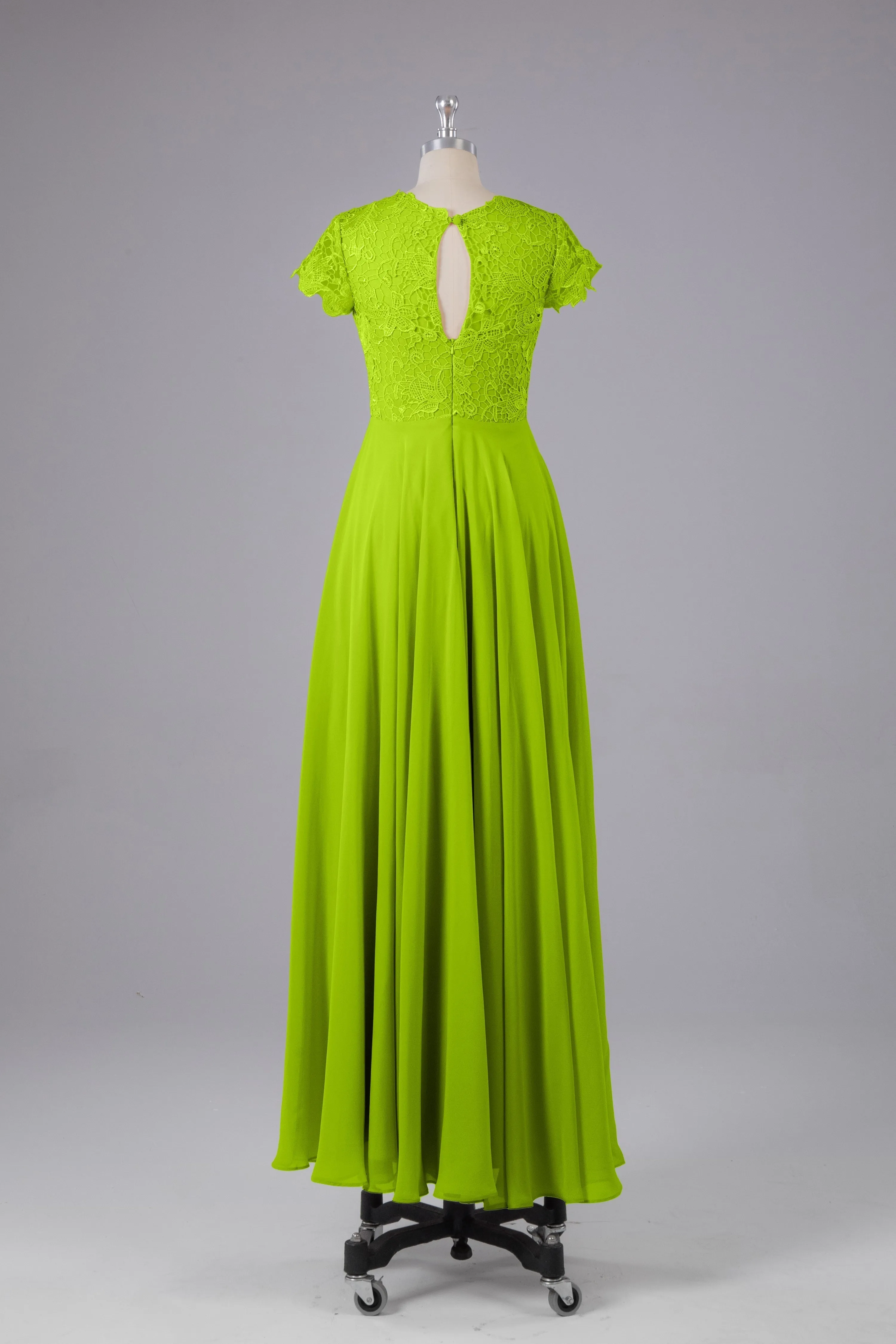 Beautiful A-Line Cap Sleeves Long Bridesmaid Dresses With Pockets