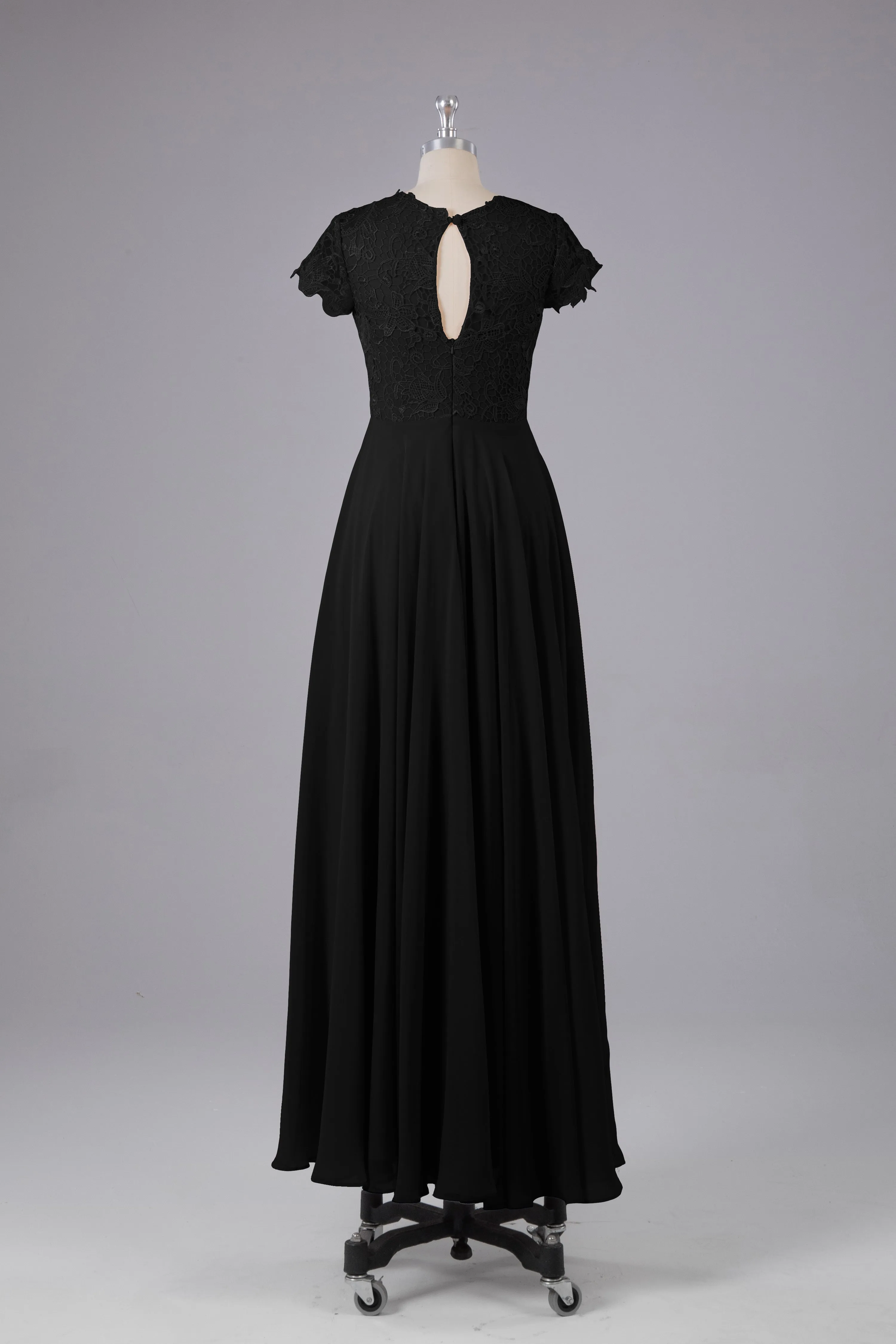 Beautiful A-Line Cap Sleeves Long Bridesmaid Dresses With Pockets