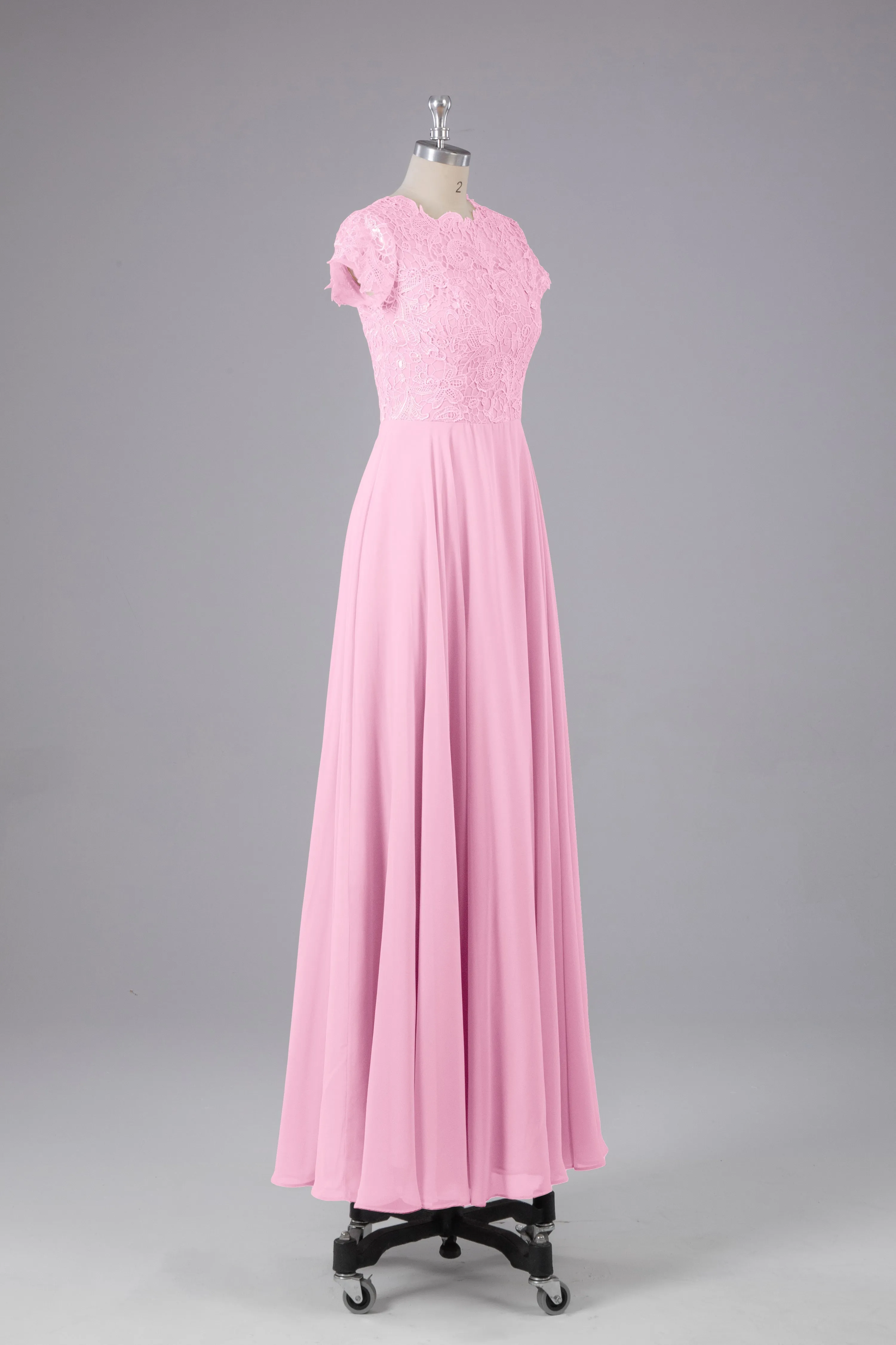 Beautiful A-Line Cap Sleeves Long Bridesmaid Dresses With Pockets