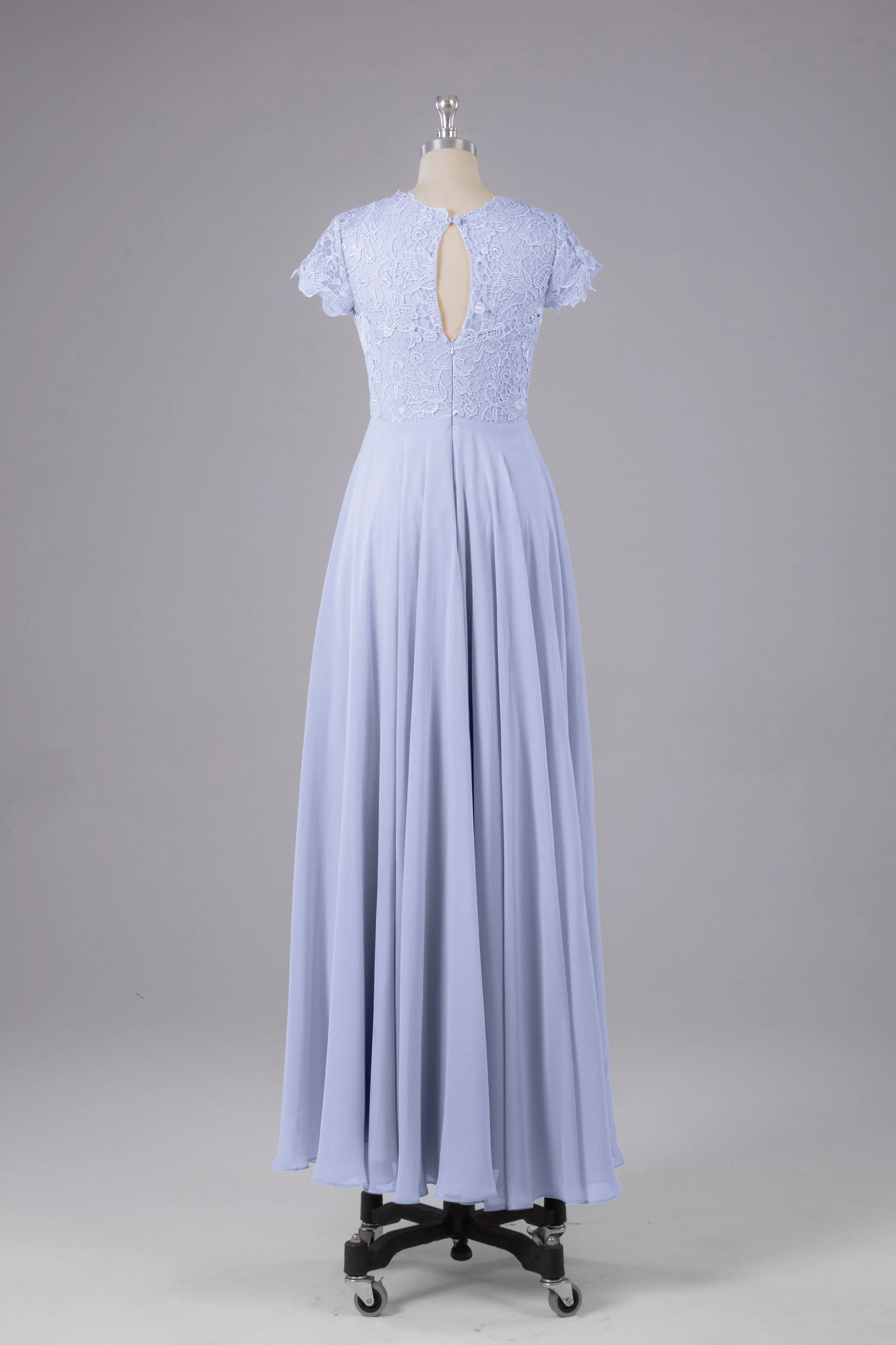 Beautiful A-Line Cap Sleeves Long Bridesmaid Dresses With Pockets