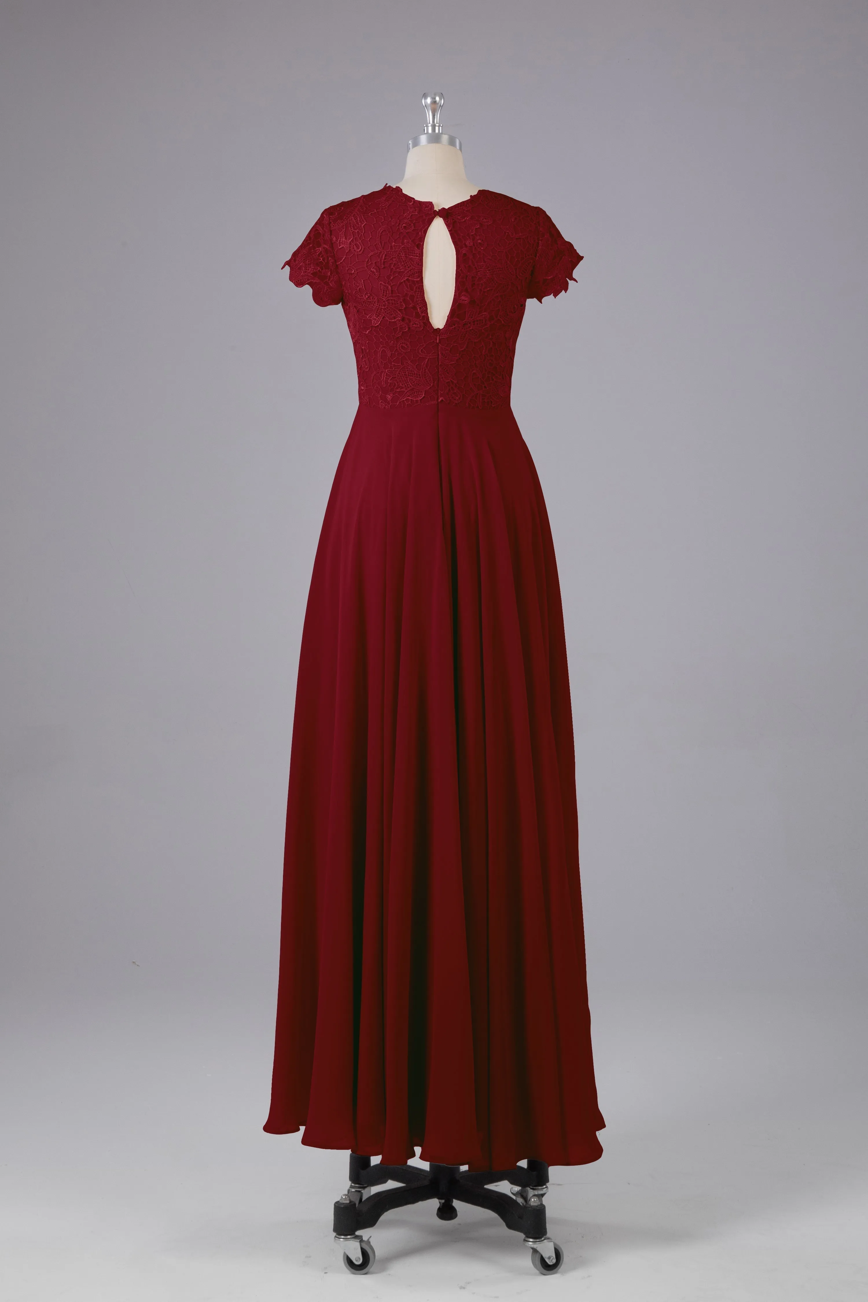 Beautiful A-Line Cap Sleeves Long Bridesmaid Dresses With Pockets
