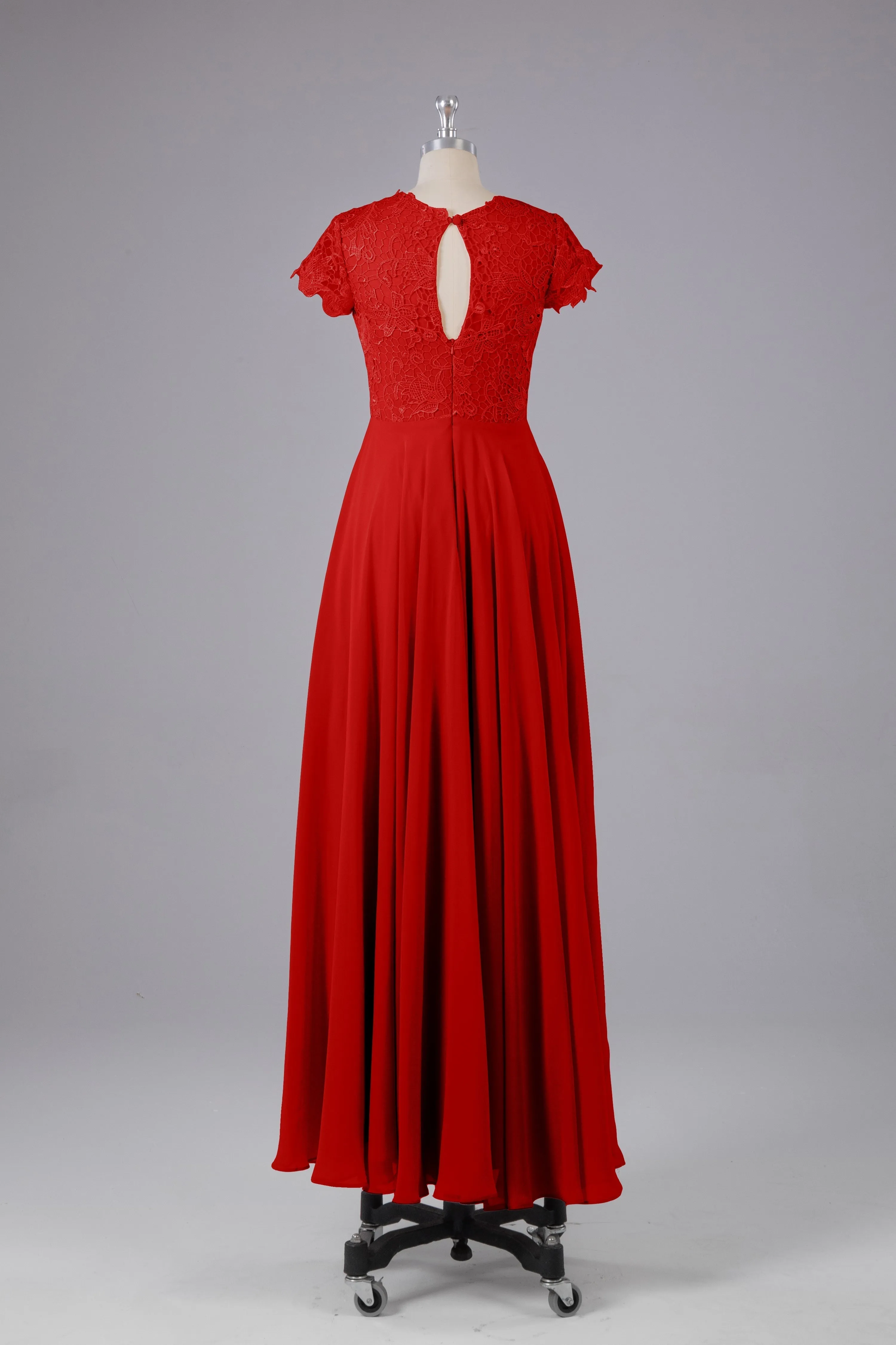 Beautiful A-Line Cap Sleeves Long Bridesmaid Dresses With Pockets