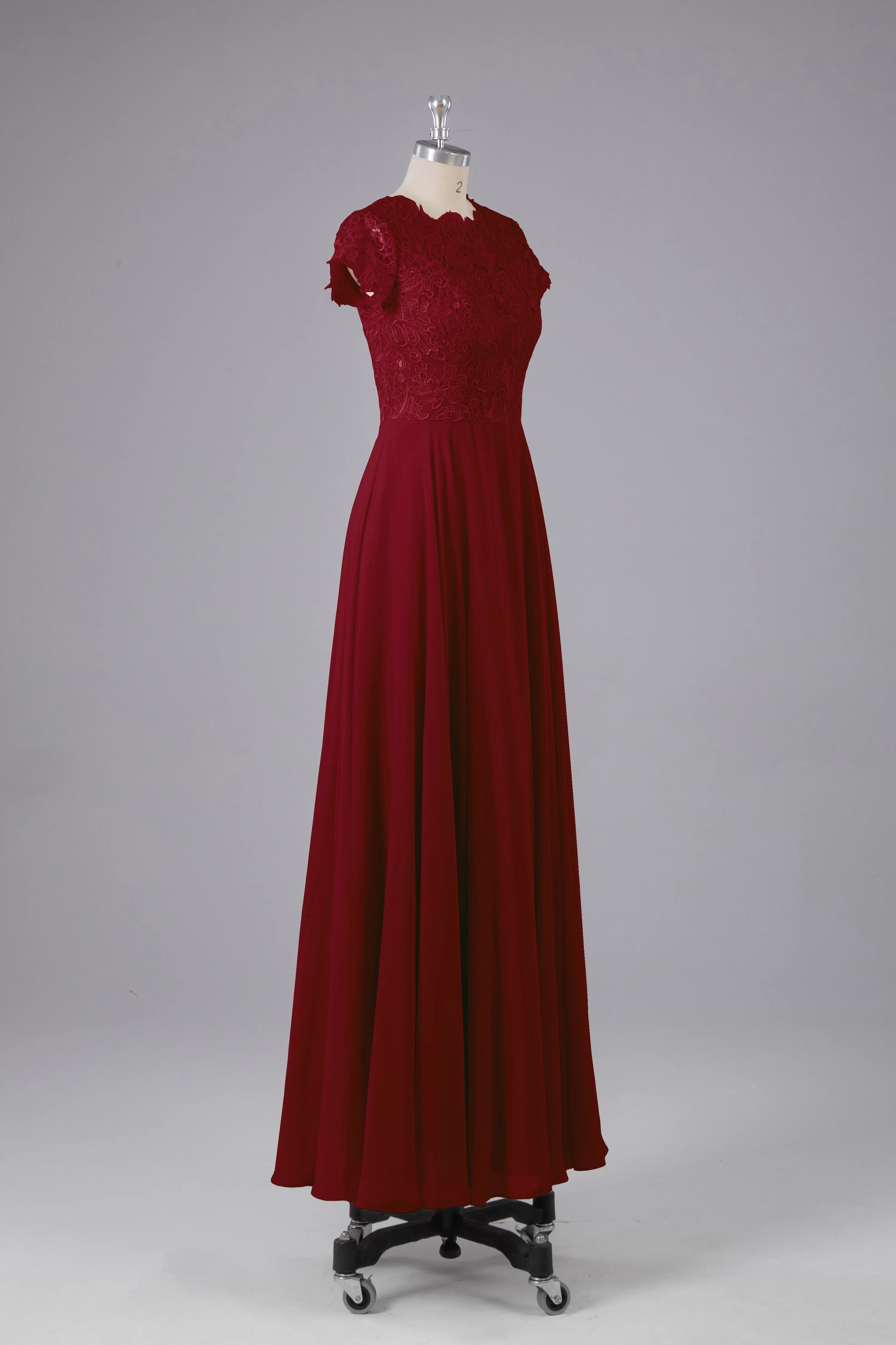 Beautiful A-Line Cap Sleeves Long Bridesmaid Dresses With Pockets