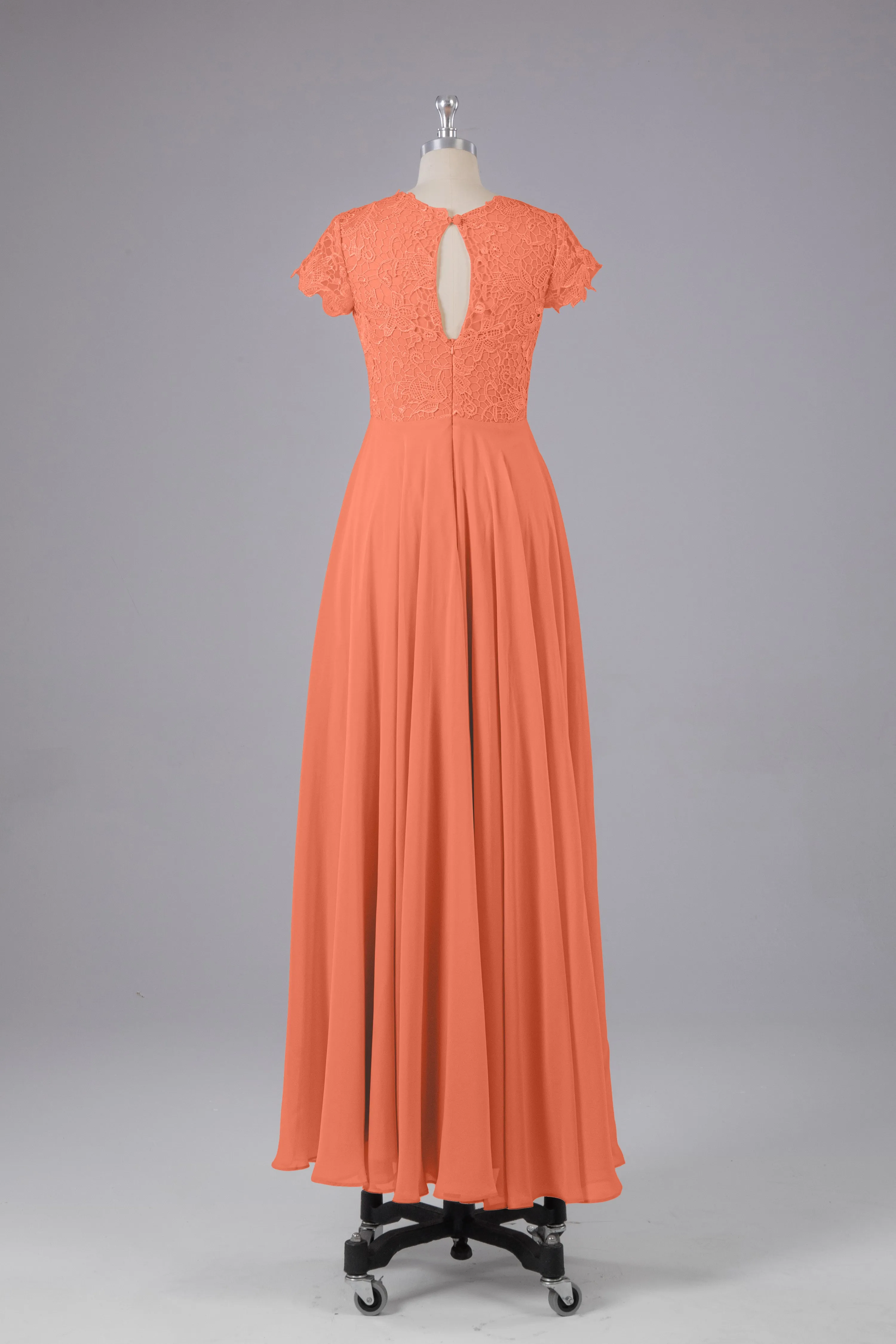 Beautiful A-Line Cap Sleeves Long Bridesmaid Dresses With Pockets