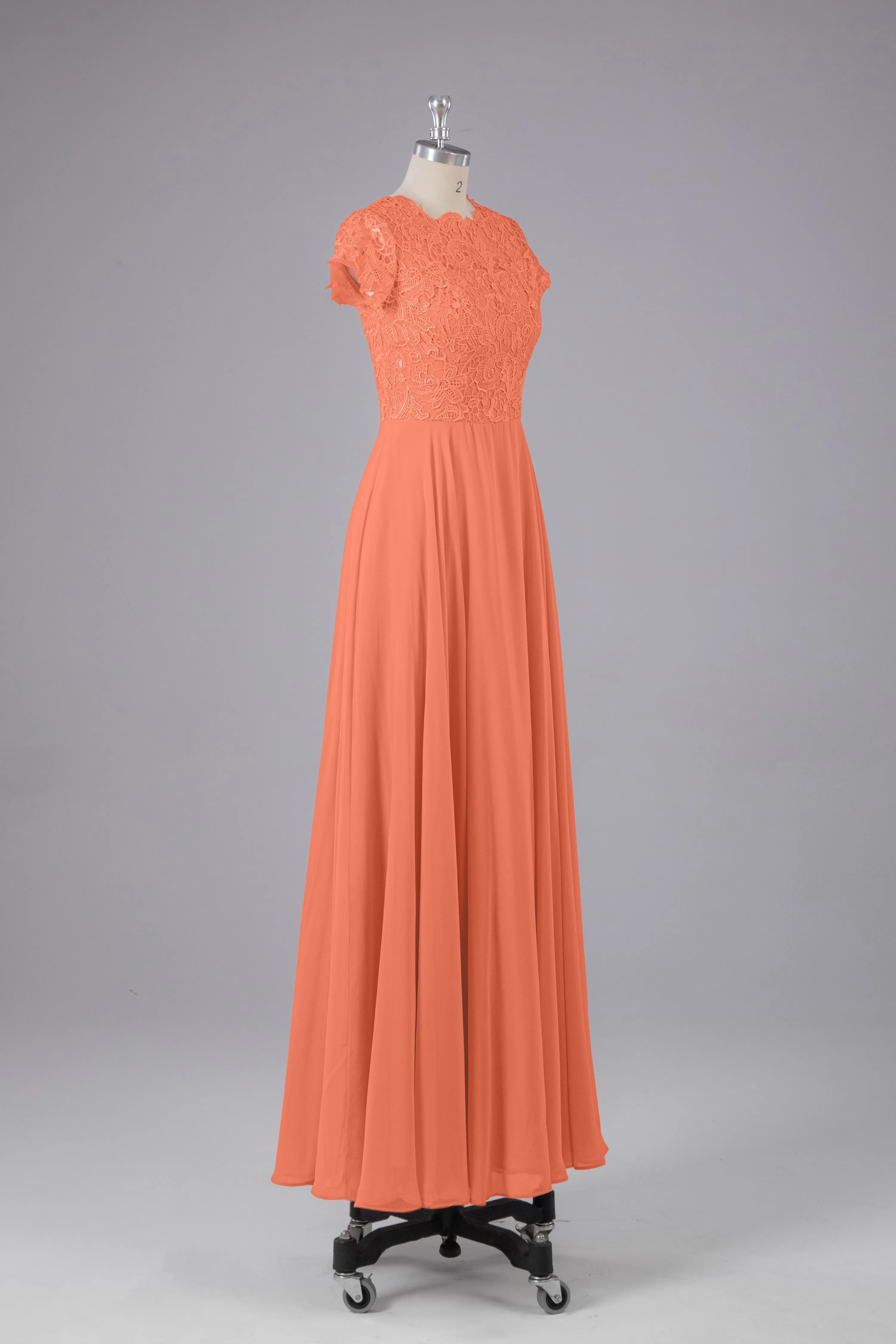 Beautiful A-Line Cap Sleeves Long Bridesmaid Dresses With Pockets