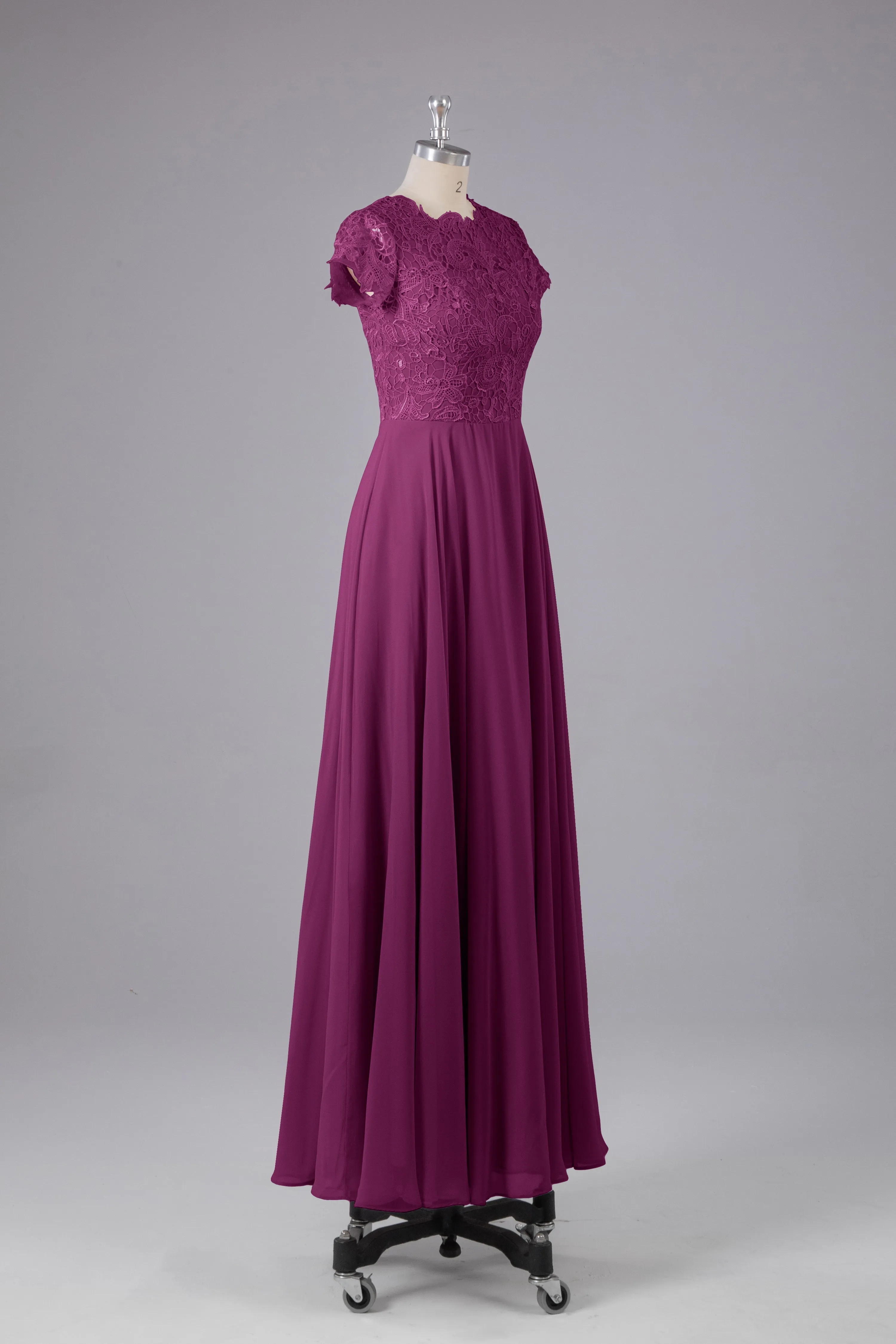 Beautiful A-Line Cap Sleeves Long Bridesmaid Dresses With Pockets