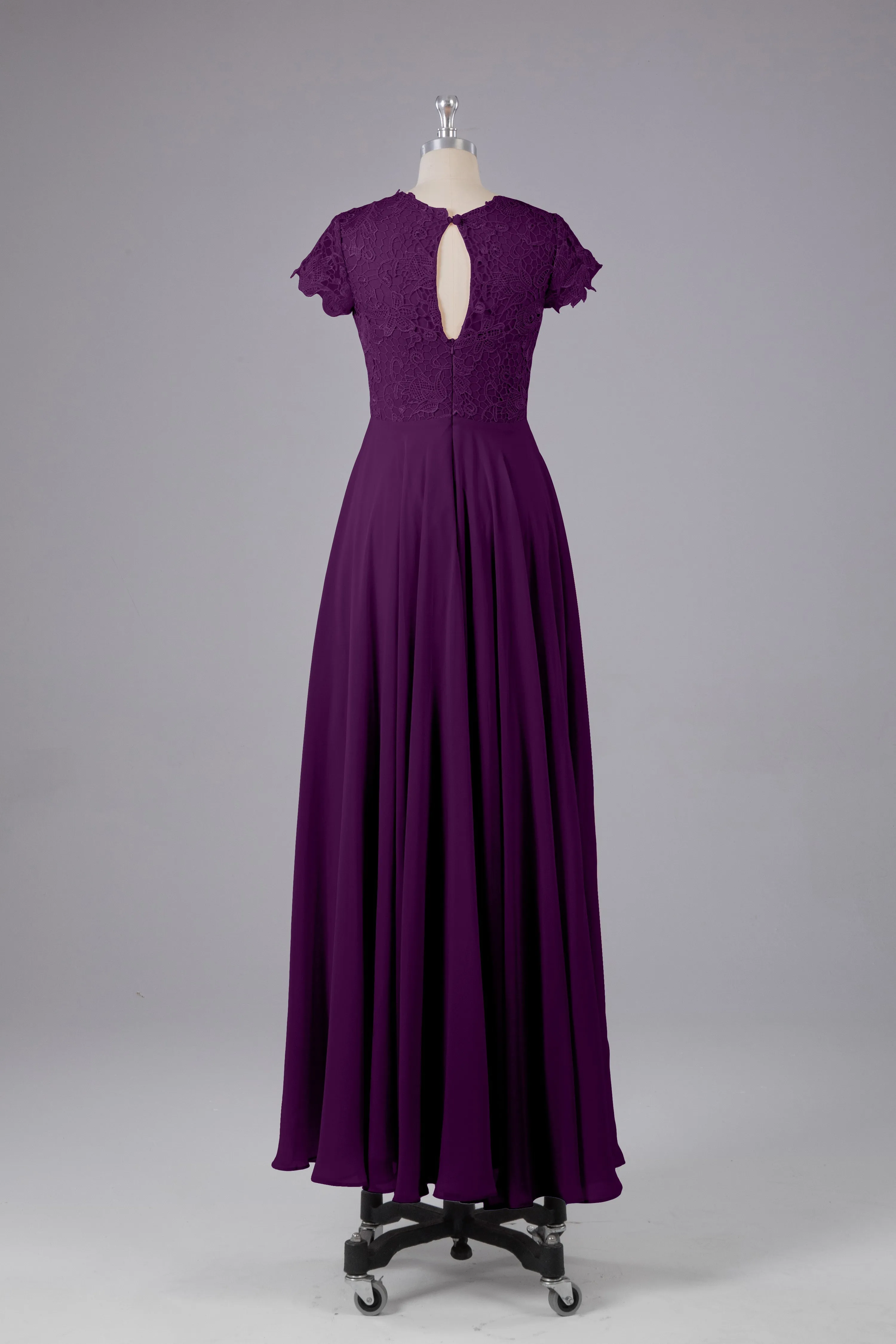 Beautiful A-Line Cap Sleeves Long Bridesmaid Dresses With Pockets