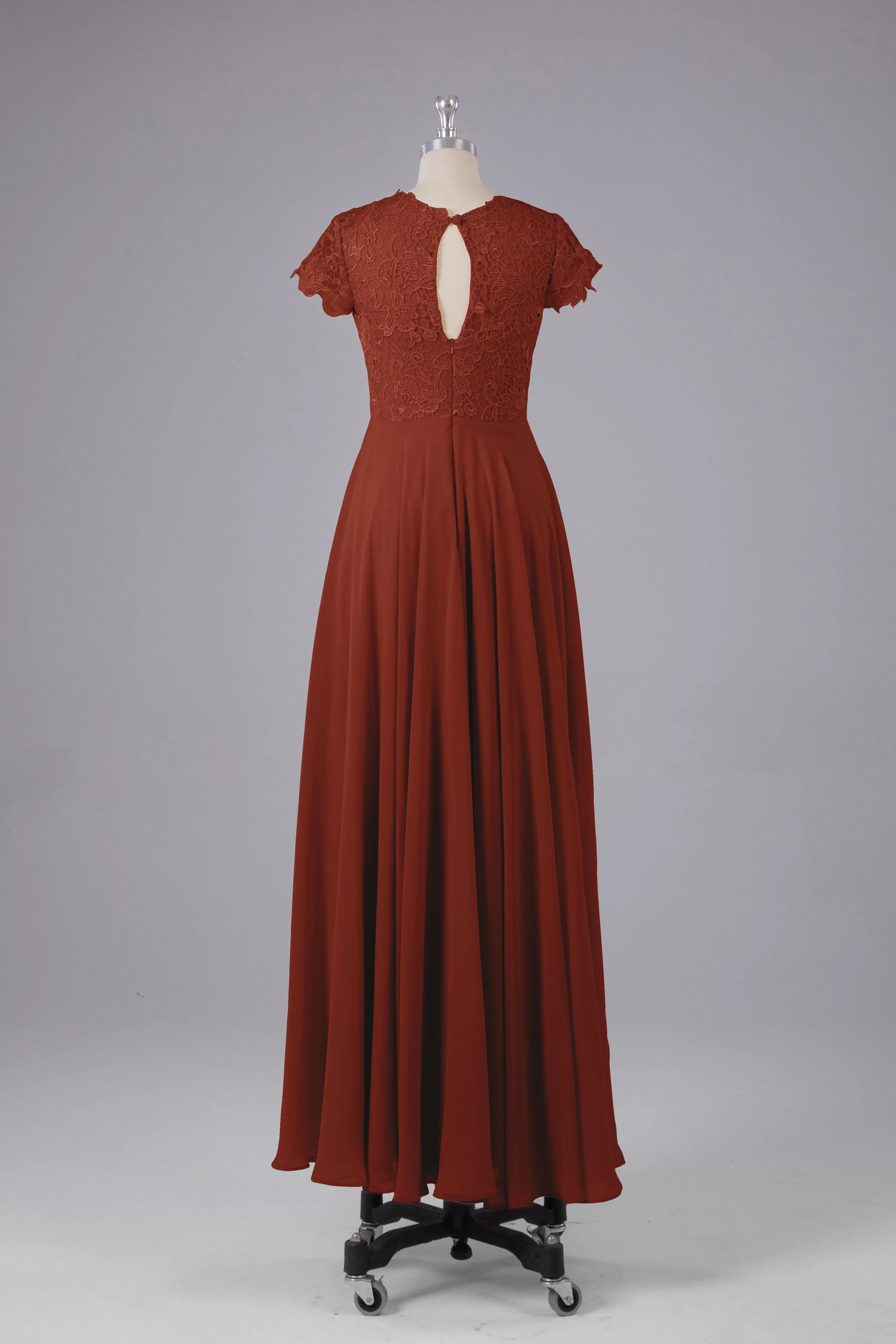 Beautiful A-Line Cap Sleeves Long Bridesmaid Dresses With Pockets
