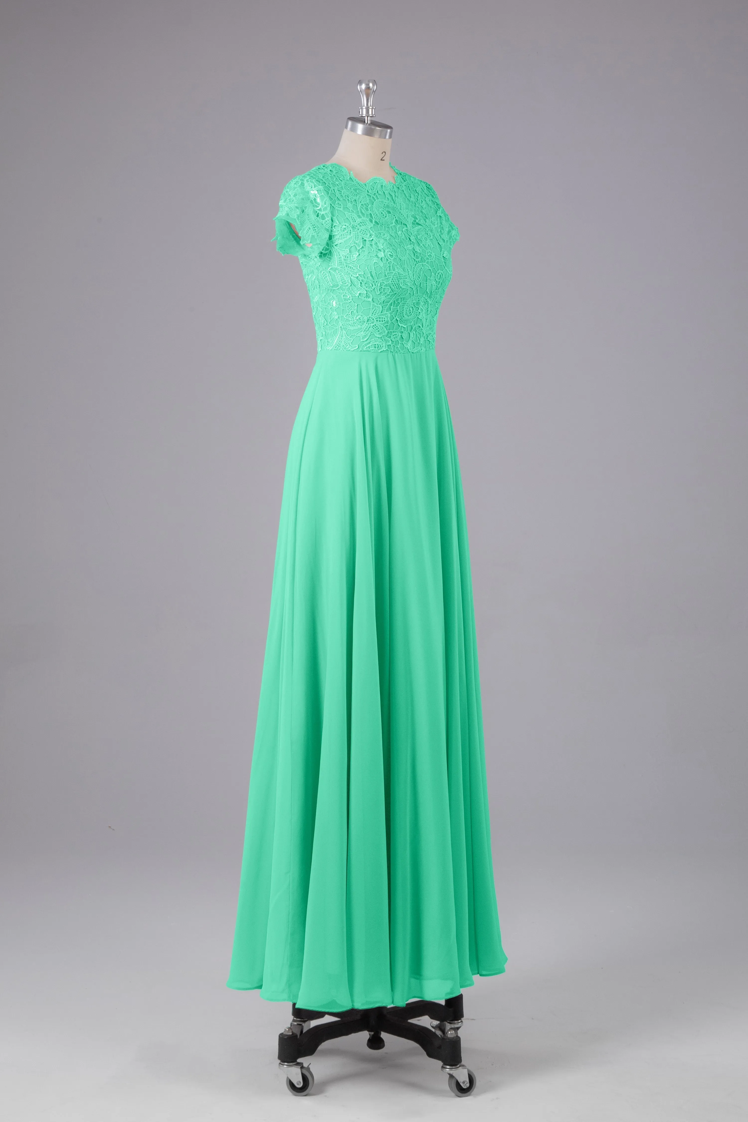 Beautiful A-Line Cap Sleeves Long Bridesmaid Dresses With Pockets