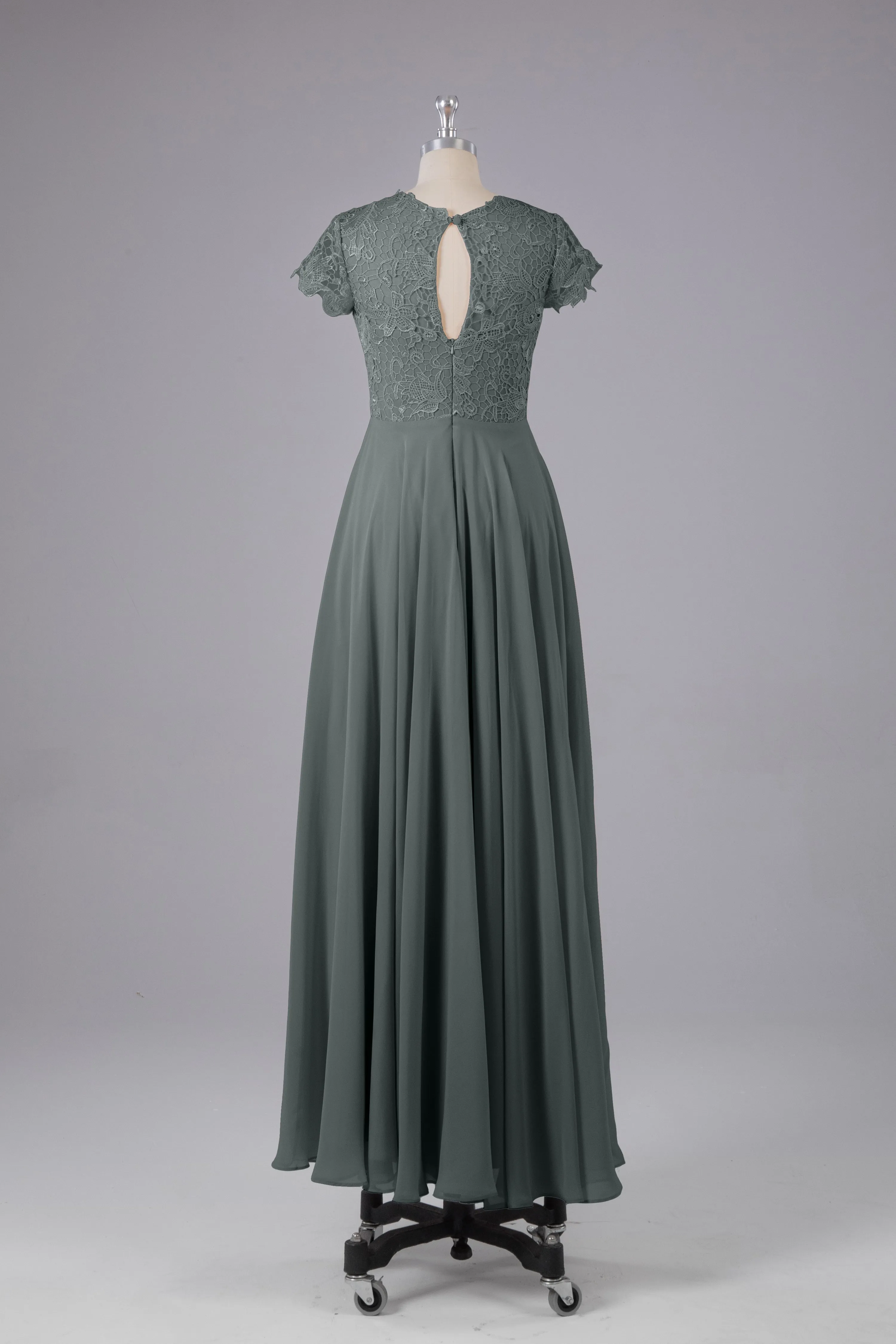 Beautiful A-Line Cap Sleeves Long Bridesmaid Dresses With Pockets