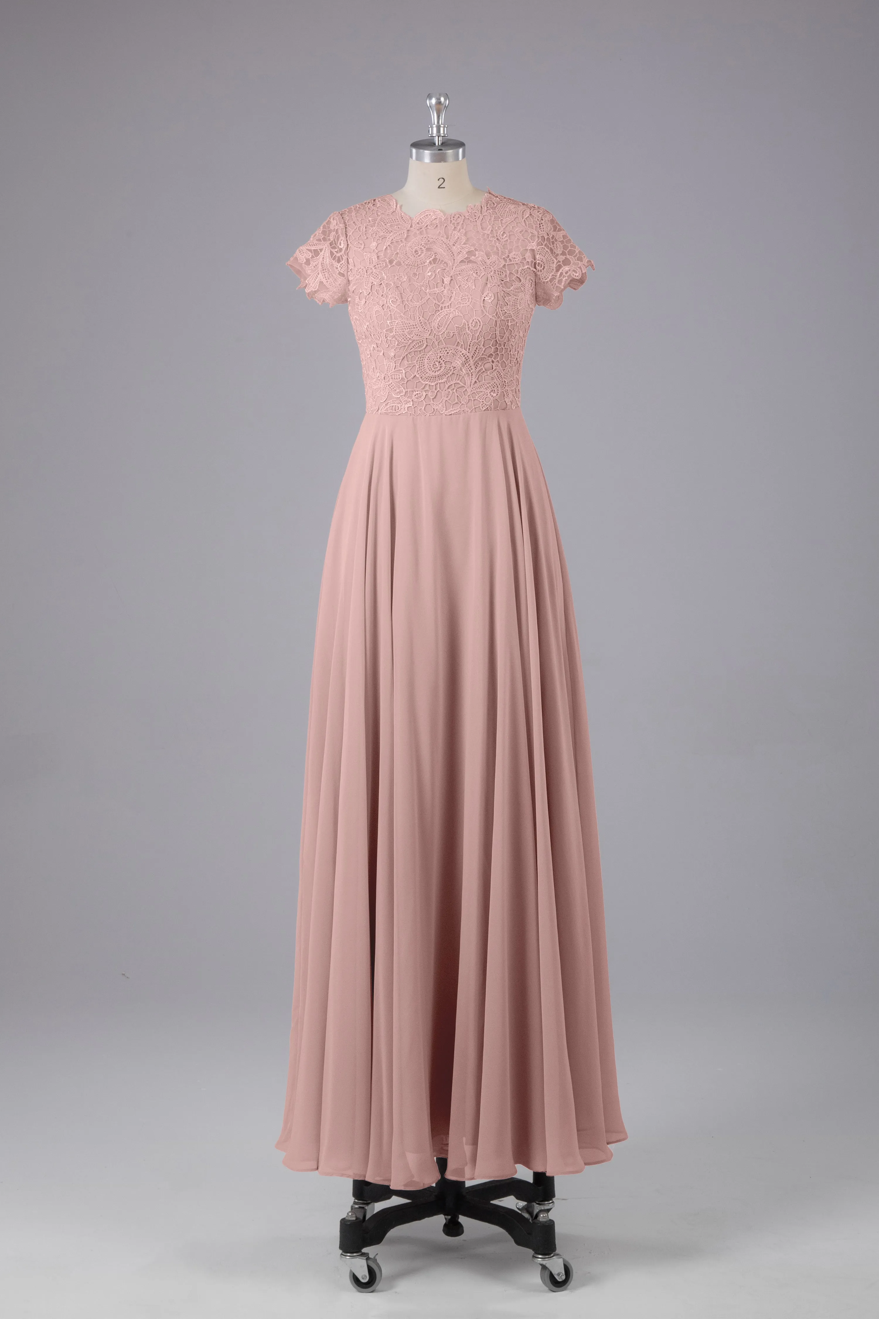 Beautiful A-Line Cap Sleeves Long Bridesmaid Dresses With Pockets