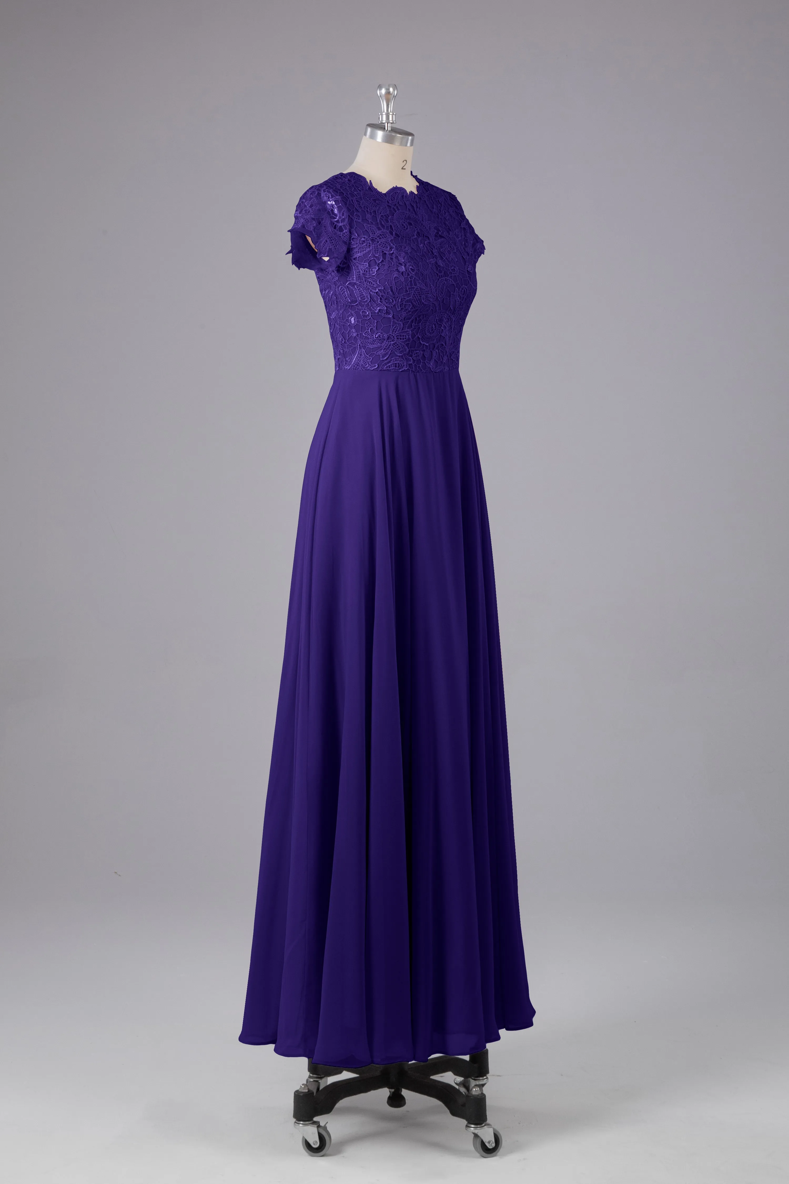 Beautiful A-Line Cap Sleeves Long Bridesmaid Dresses With Pockets