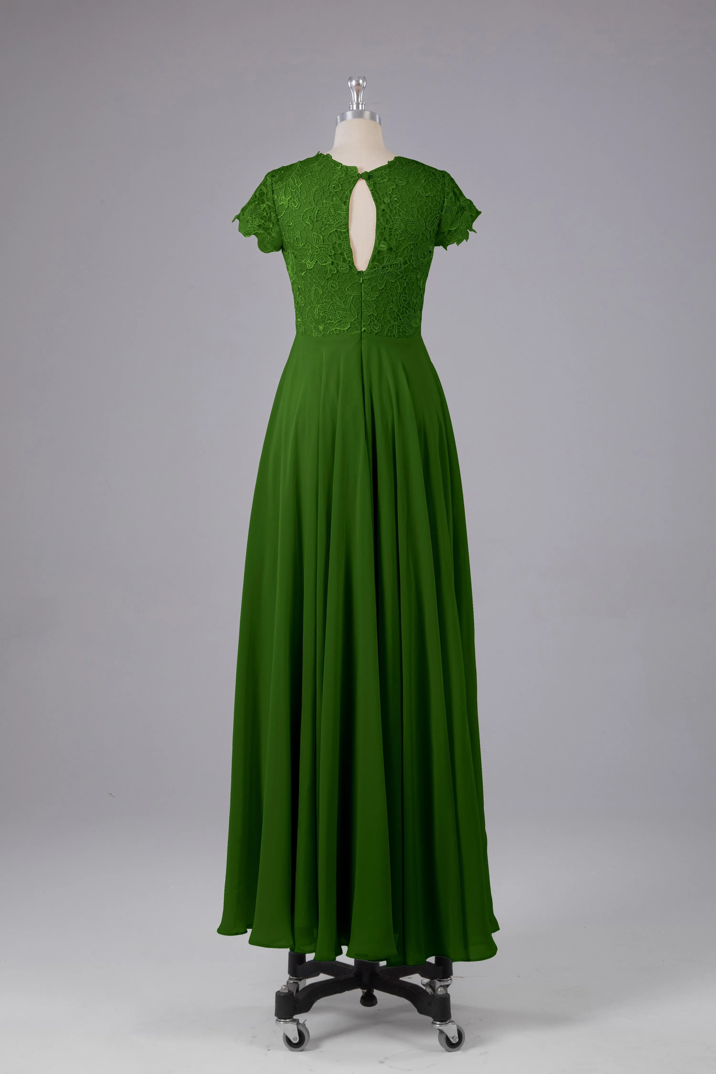Beautiful A-Line Cap Sleeves Long Bridesmaid Dresses With Pockets