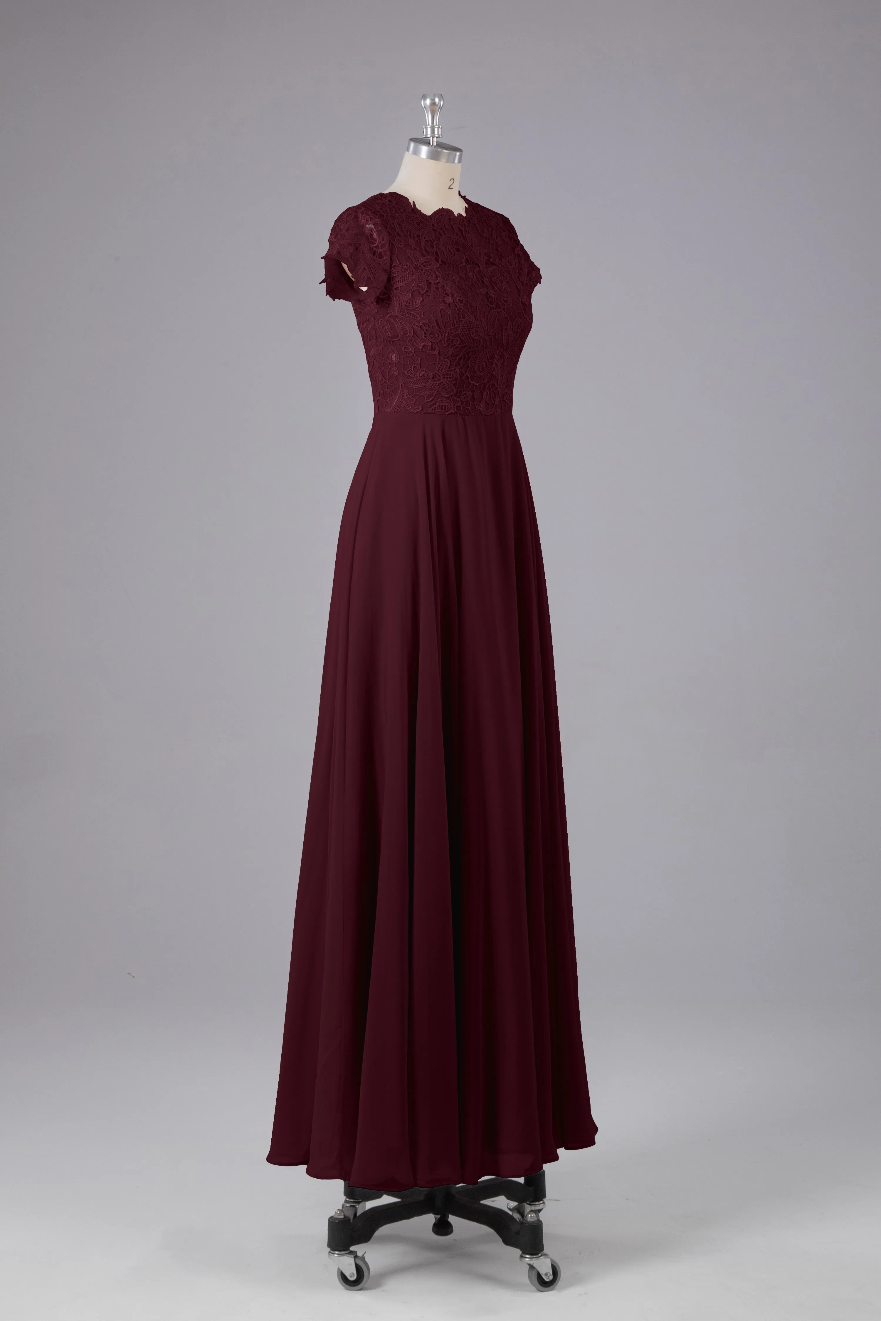 Beautiful A-Line Cap Sleeves Long Bridesmaid Dresses With Pockets