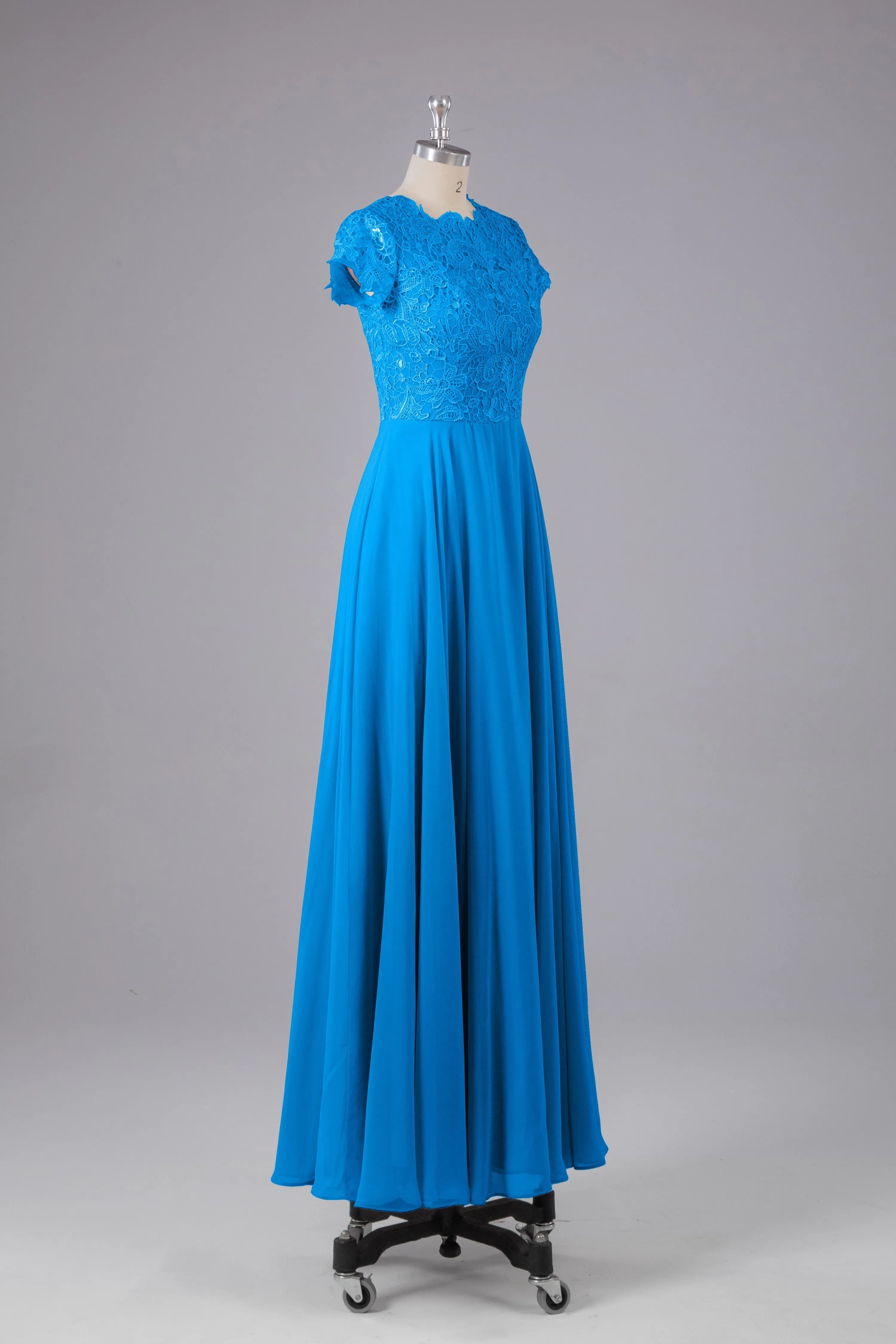 Beautiful A-Line Cap Sleeves Long Bridesmaid Dresses With Pockets
