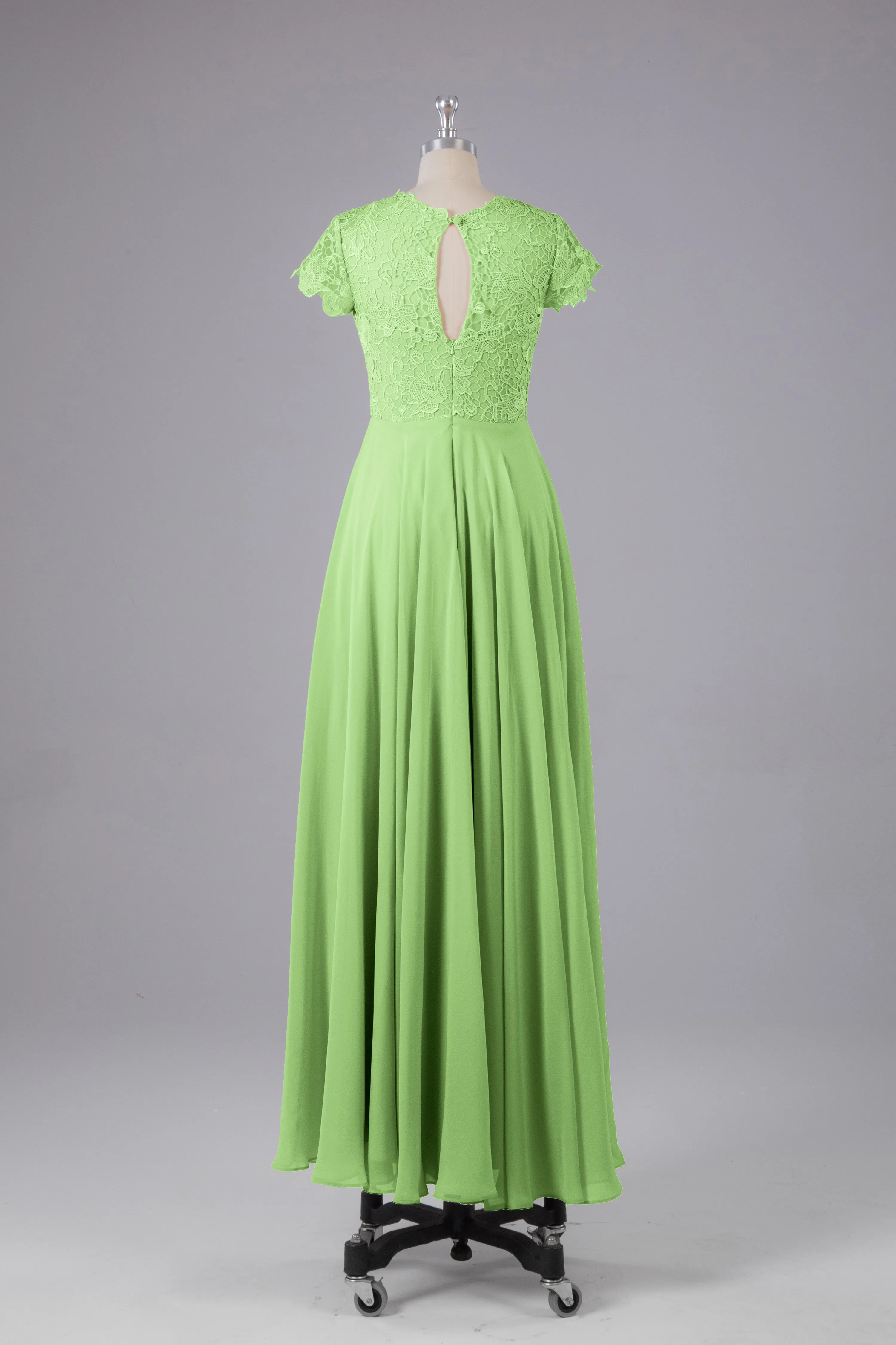 Beautiful A-Line Cap Sleeves Long Bridesmaid Dresses With Pockets