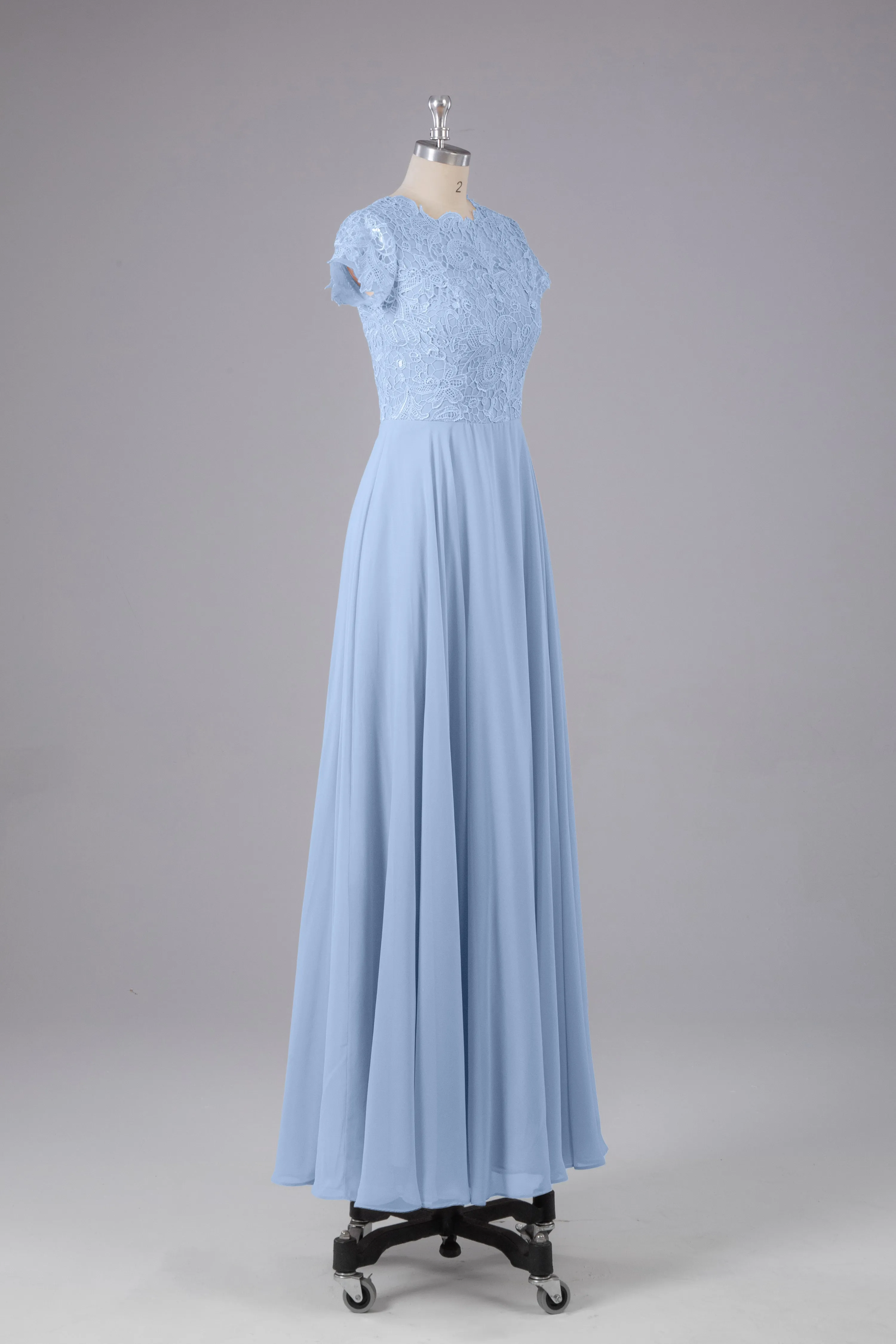 Beautiful A-Line Cap Sleeves Long Bridesmaid Dresses With Pockets