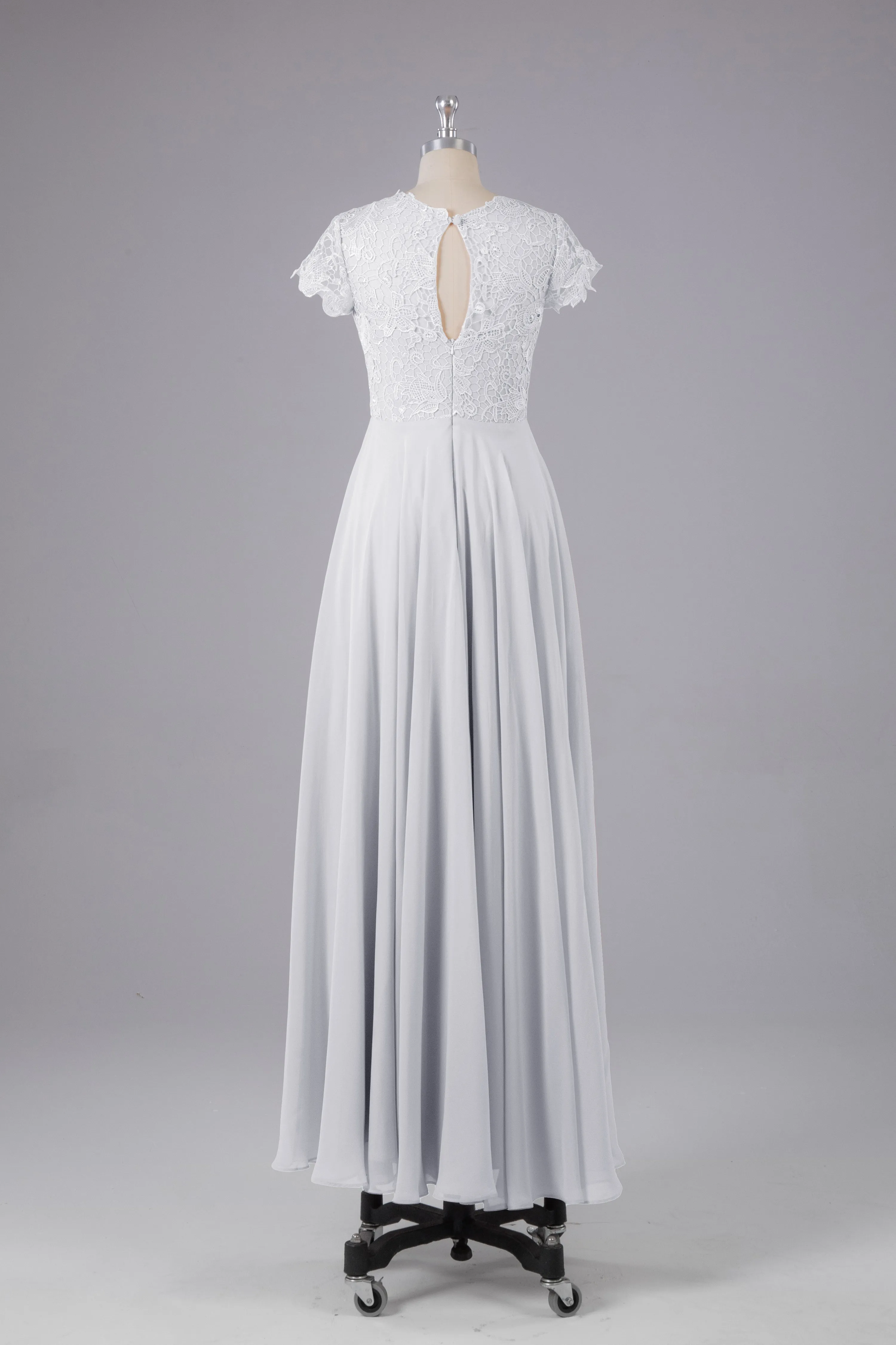 Beautiful A-Line Cap Sleeves Long Bridesmaid Dresses With Pockets