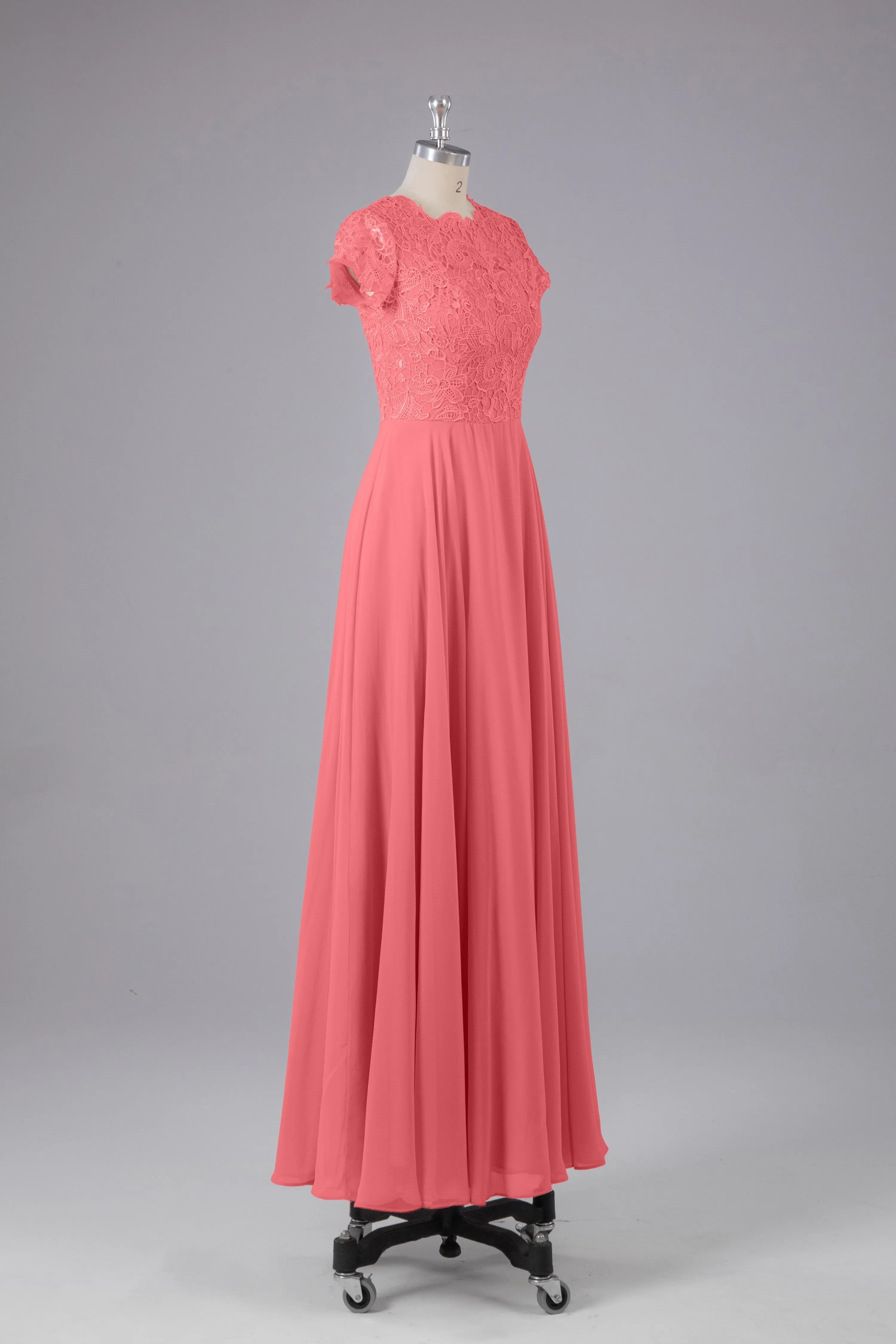 Beautiful A-Line Cap Sleeves Long Bridesmaid Dresses With Pockets