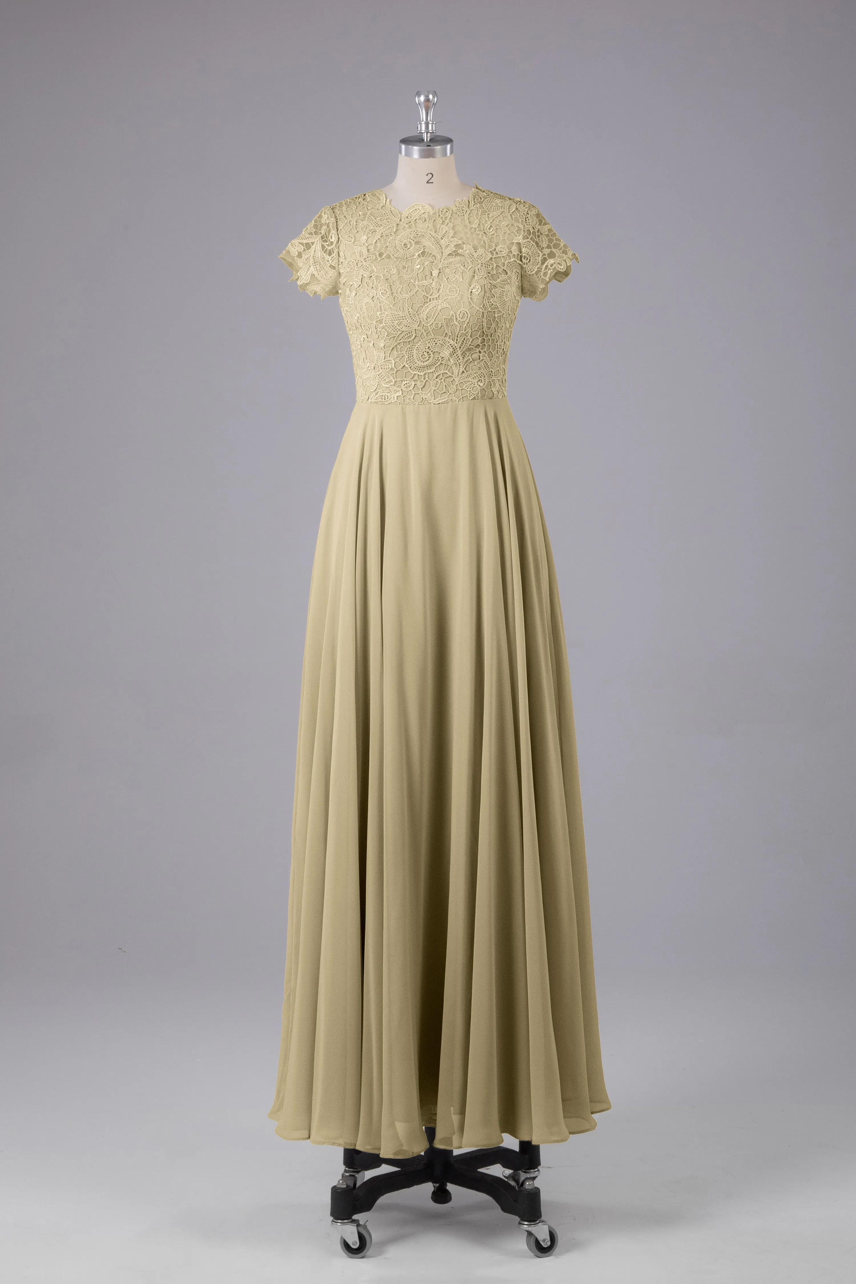 Beautiful A-Line Cap Sleeves Long Bridesmaid Dresses With Pockets