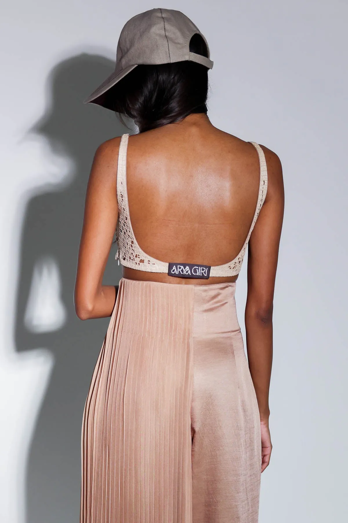 Beige Hand Embroidered Bralette