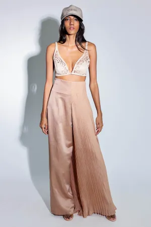 Beige Hand Embroidered Bralette