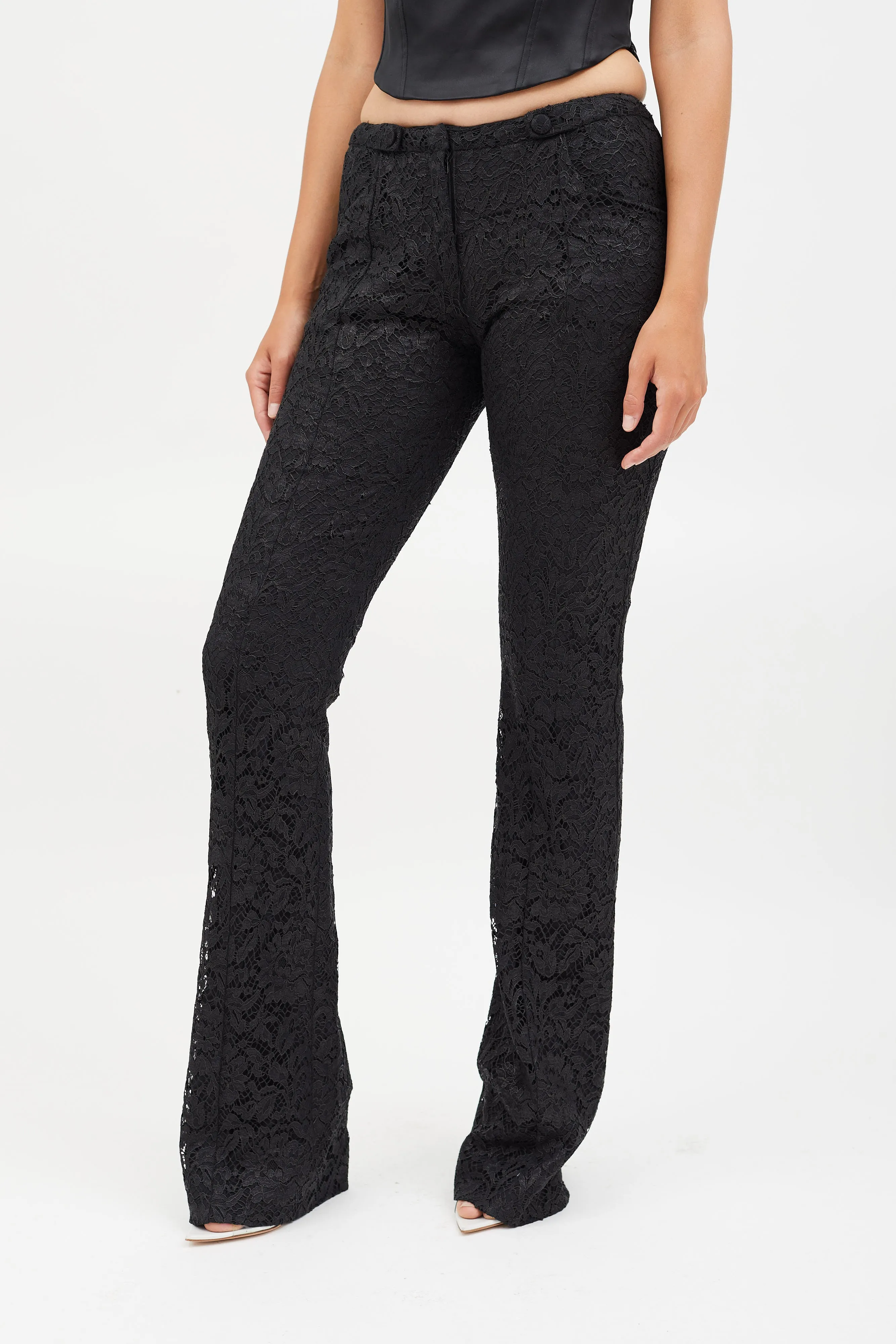 Black Lace Blazer & Pant Co-Ord Set