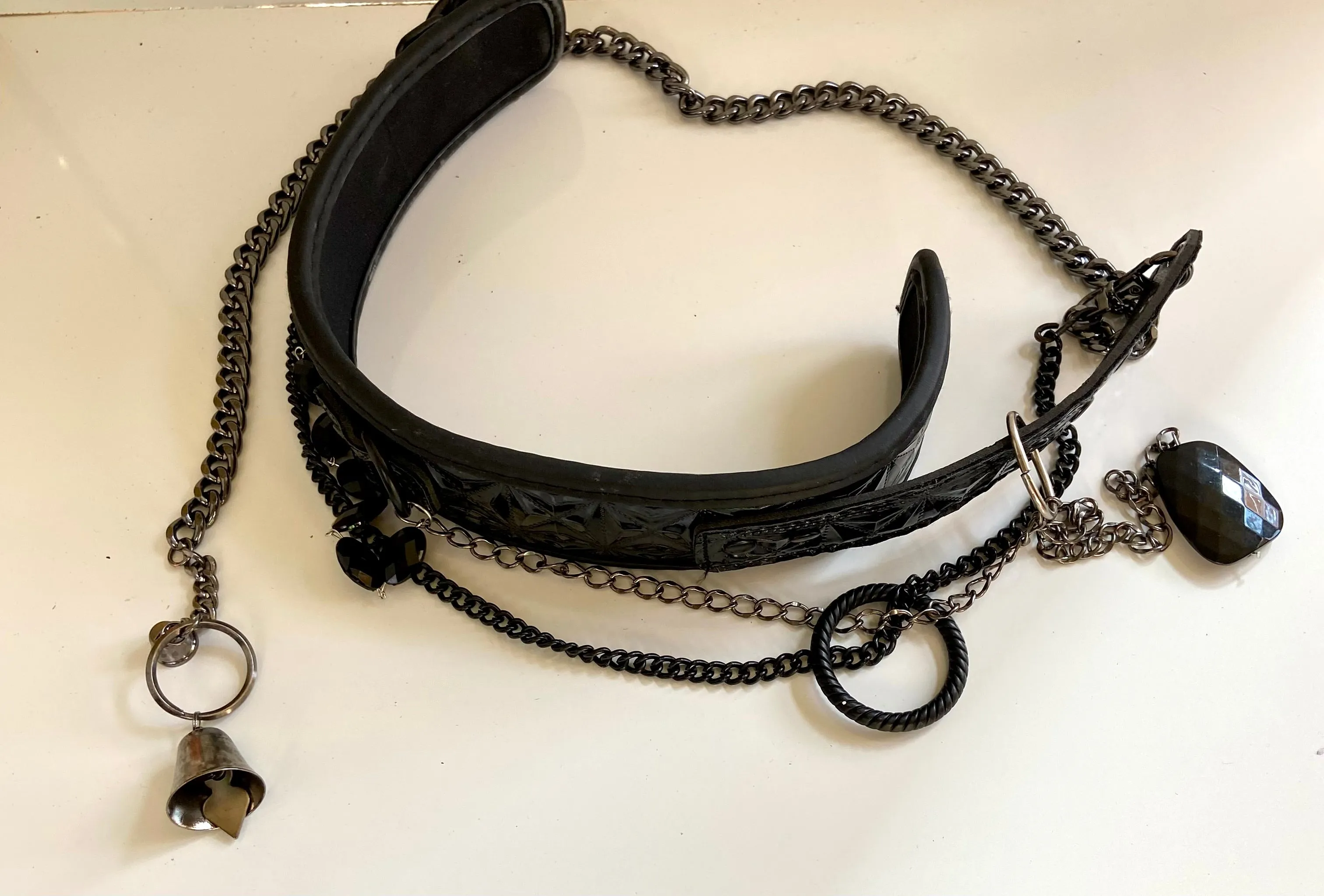 Black layered belt