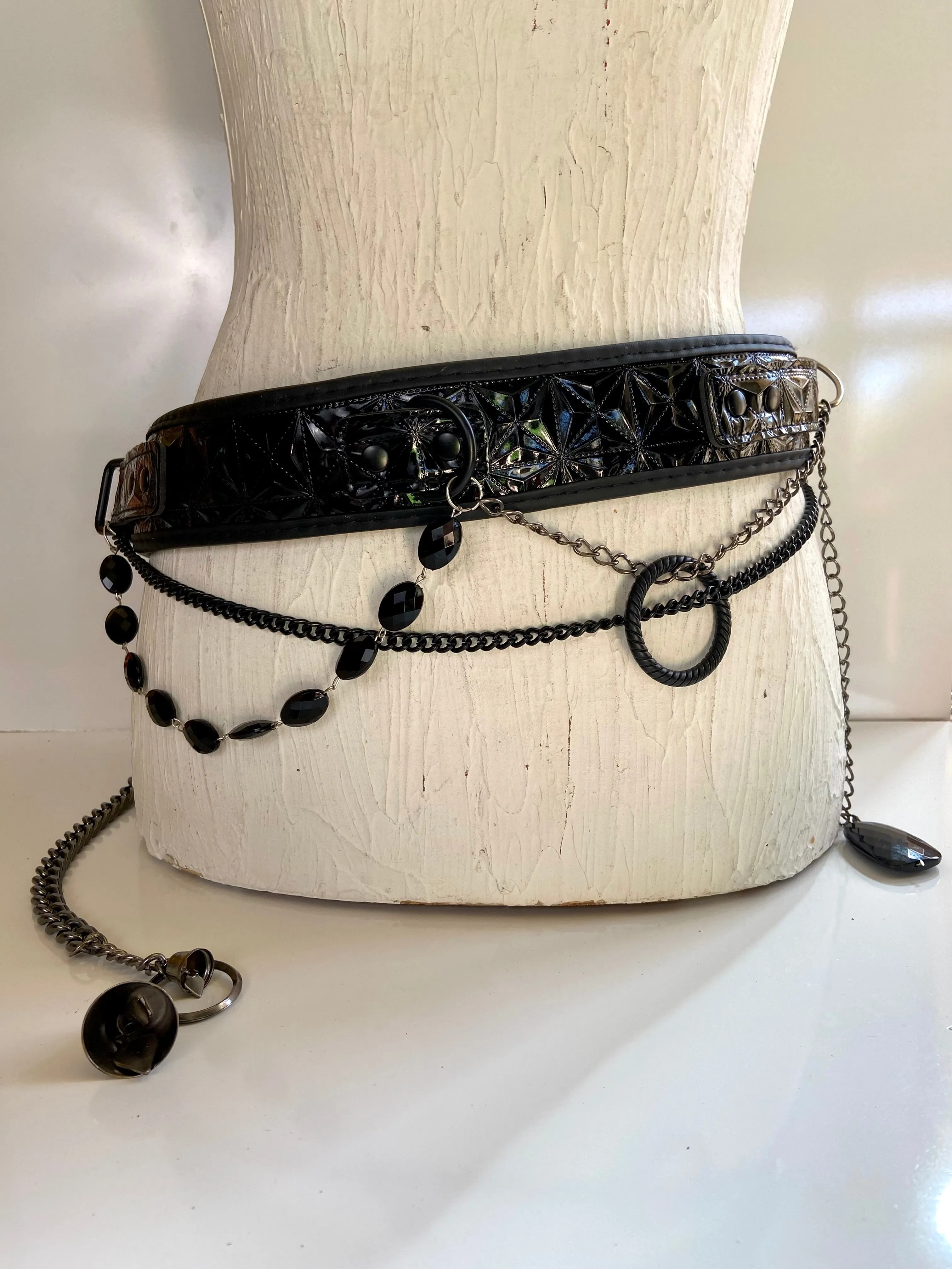 Black layered belt