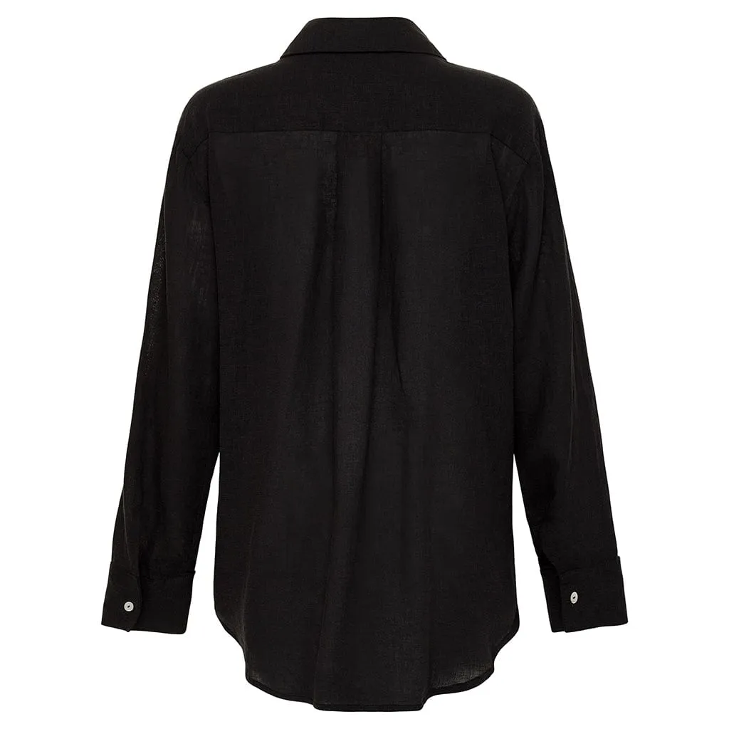 Black Long Sleeve Button Down Shirt