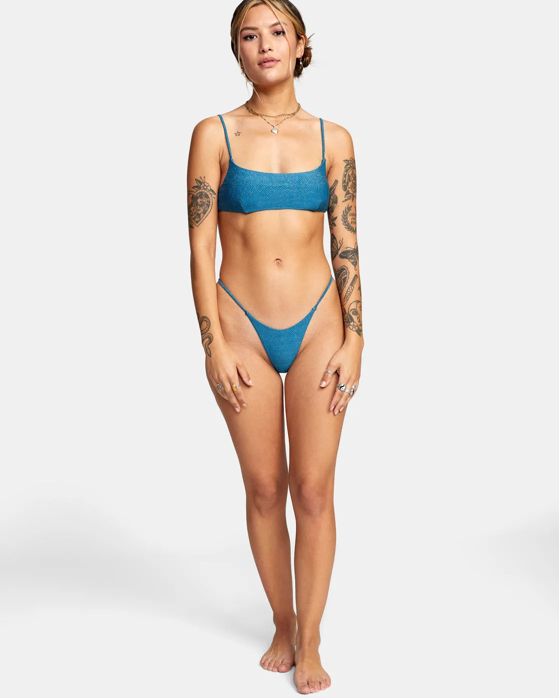 Brightside Bralette Bikini Top - Snorkel Blue