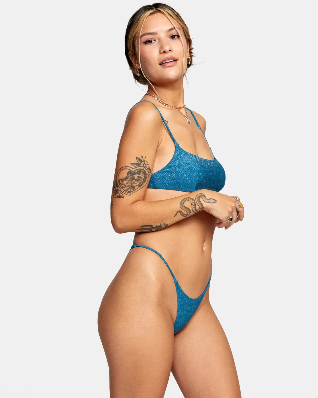 Brightside Bralette Bikini Top - Snorkel Blue