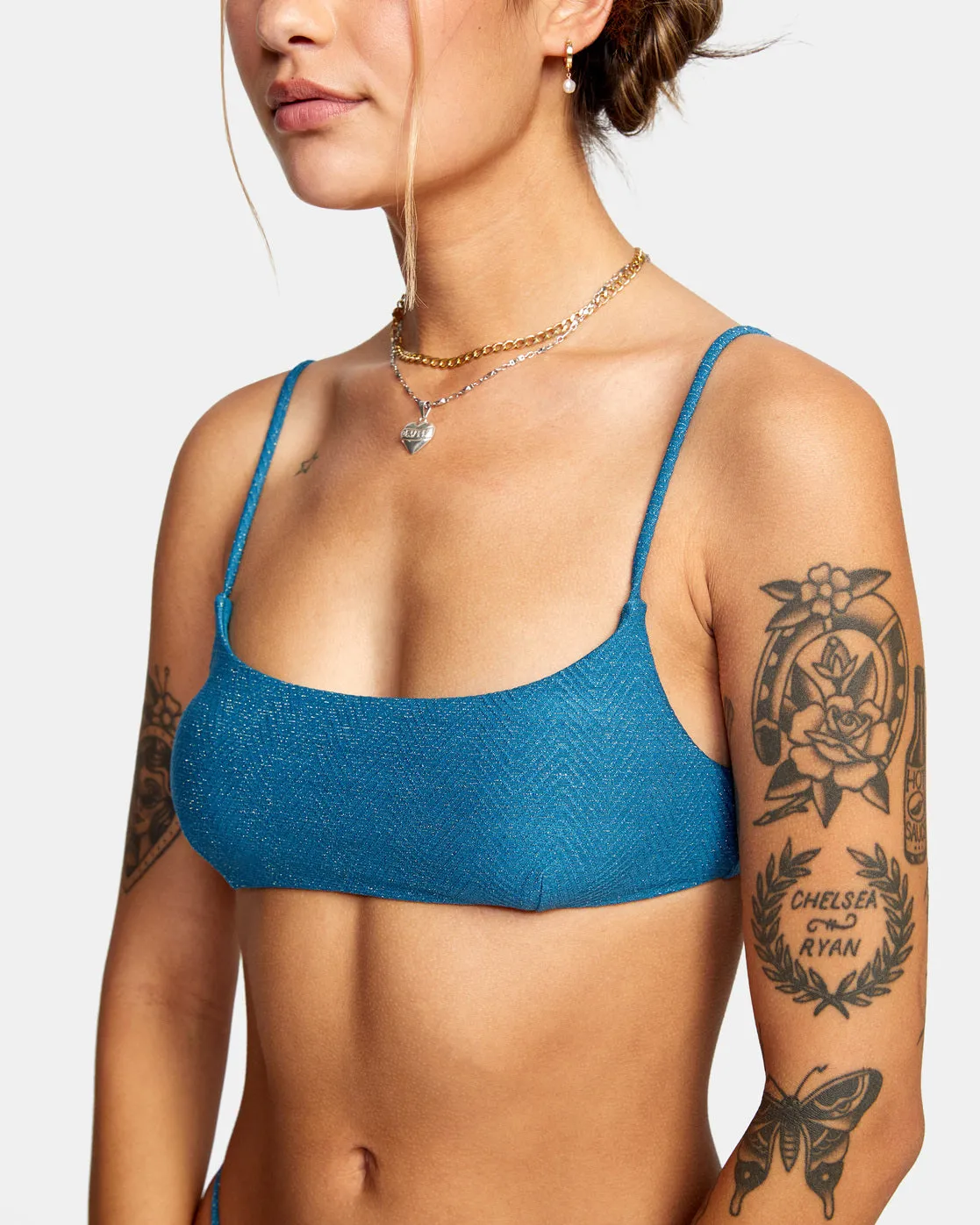 Brightside Bralette Bikini Top - Snorkel Blue