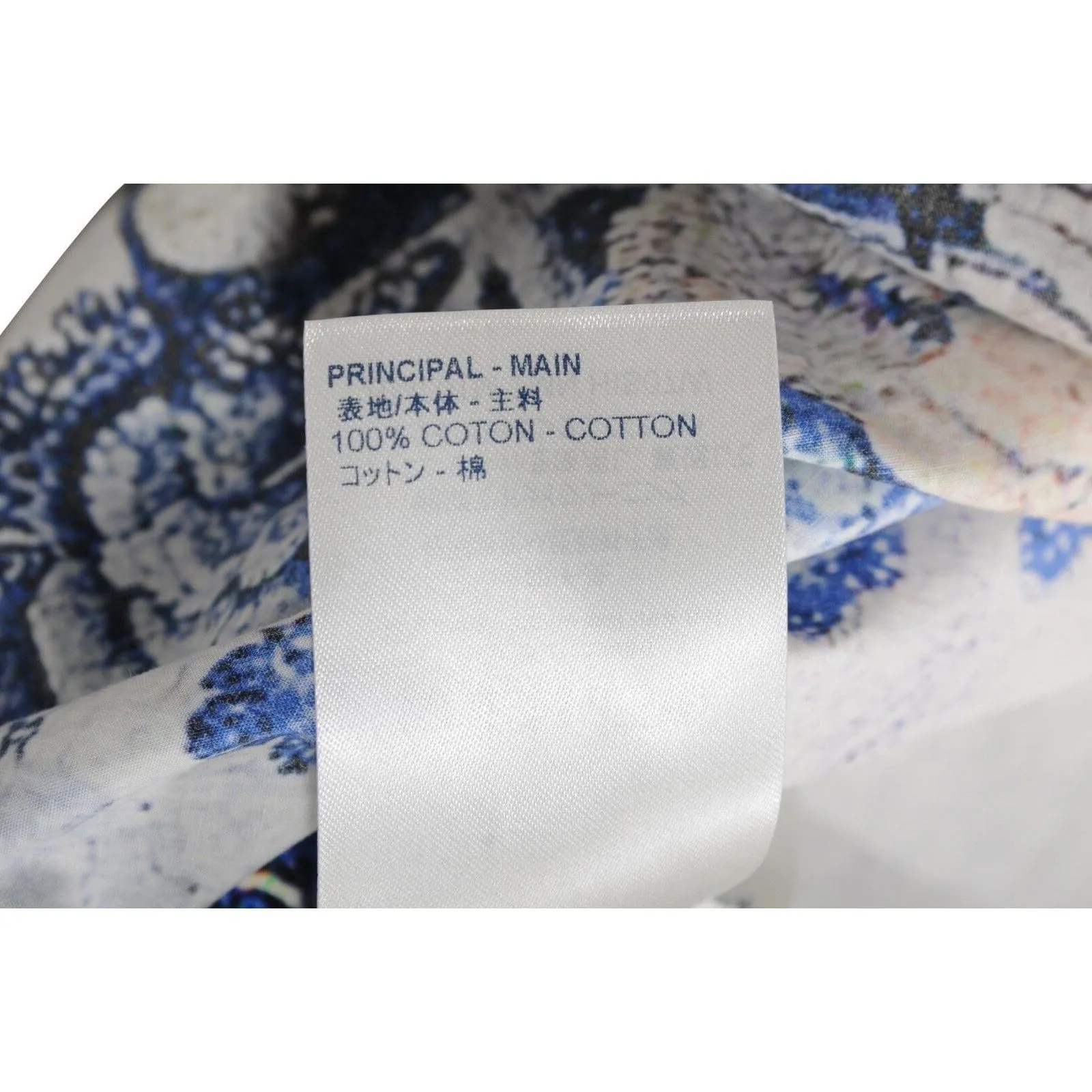 Button Down Shirt Blue White Cotton Virgil LV
