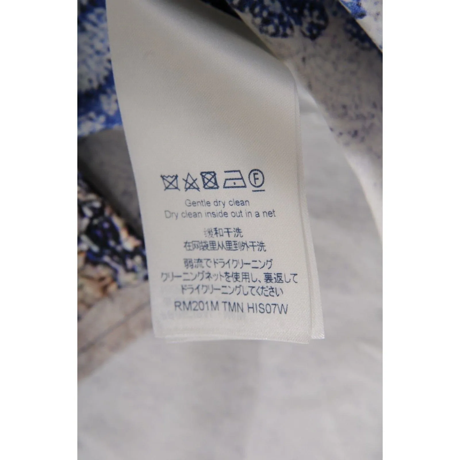 Button Down Shirt Blue White Cotton Virgil LV