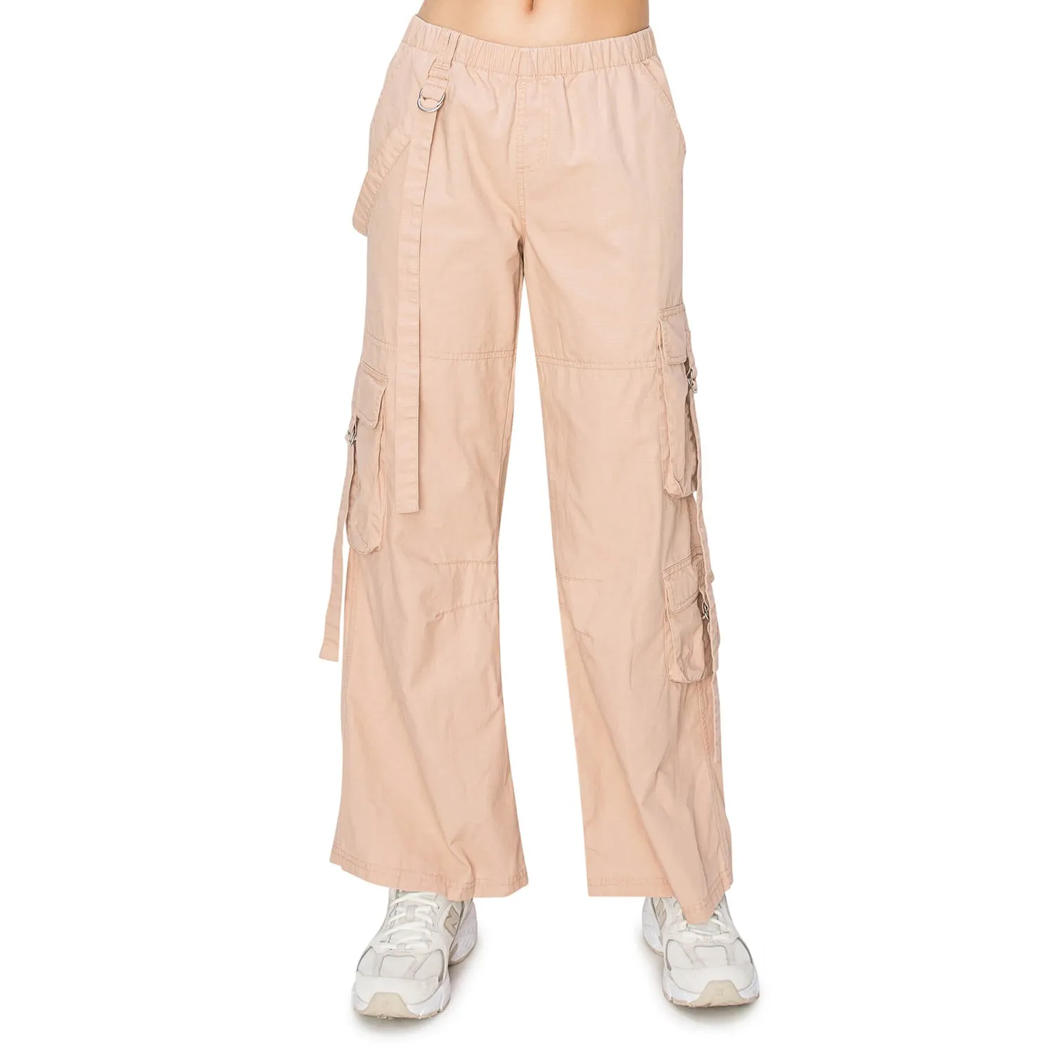 Cargo Parachute Pull On Pants - Almond