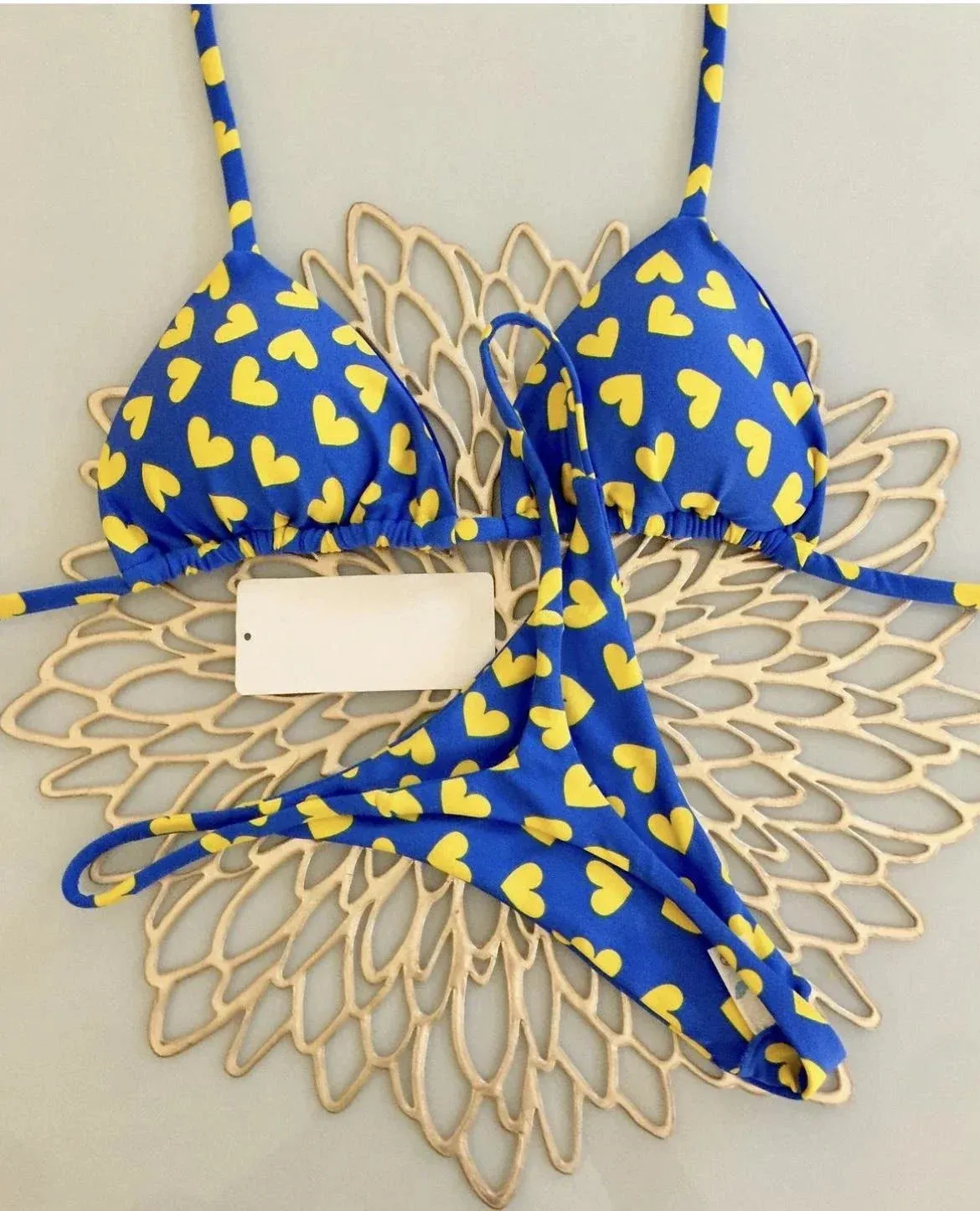 Cherry Print Micro Bikini 2-Piece Neon Swimsuit
