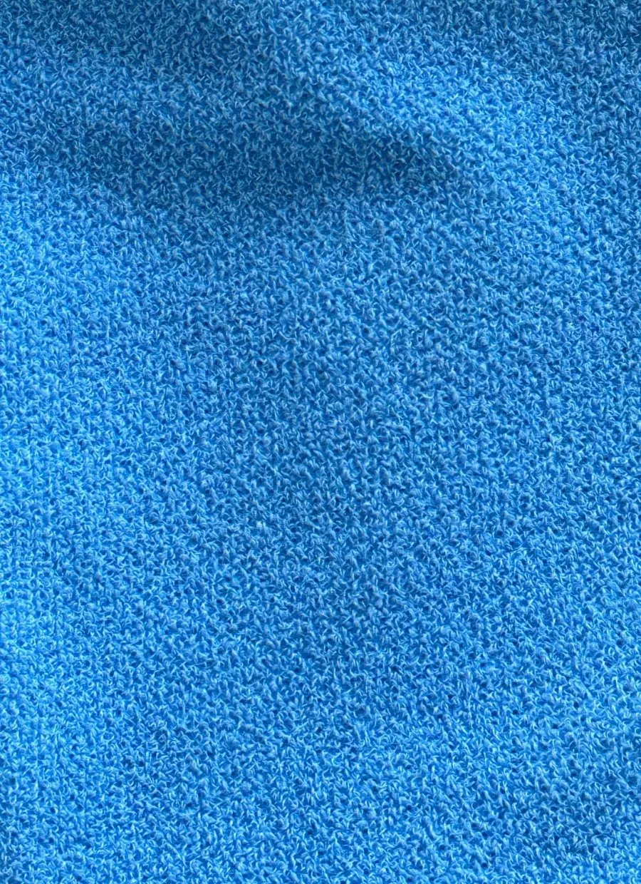 Chloe Bikini Top - Azure Blue Terry