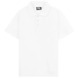 CityComfort White Polo Shirt Boys and Girls, Plain Short Sleeve T Shirt