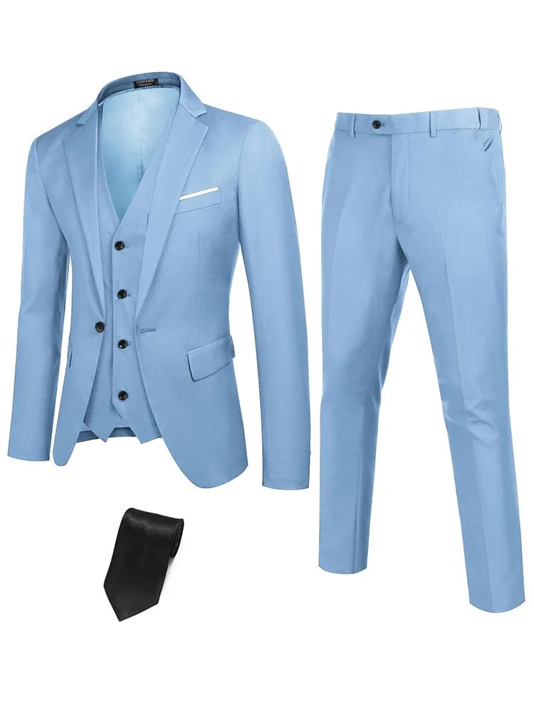 Classic 3-Piece Suit Set with Tie (US Only)