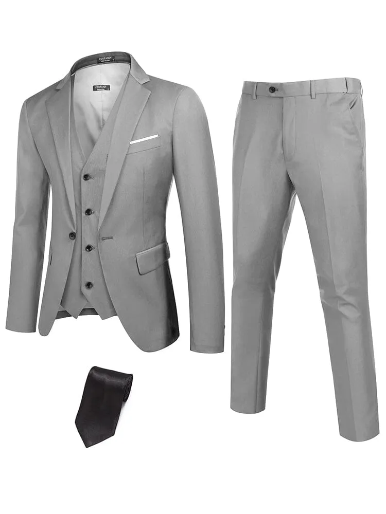 Classic 3-Piece Suit Set with Tie (US Only)