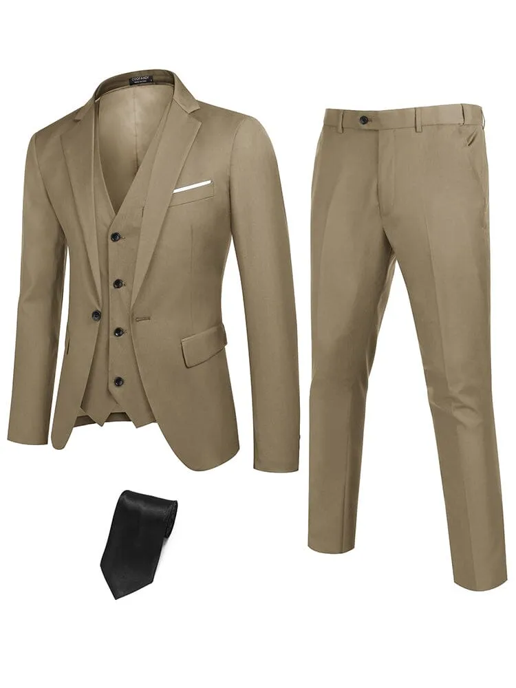 Classic 3-Piece Suit Set with Tie (US Only)