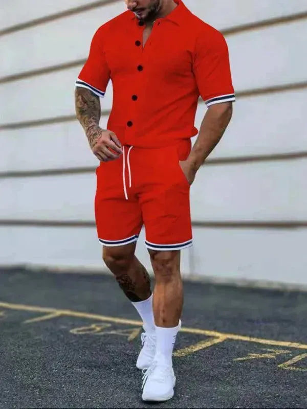 Contrast Men Clothing Set
