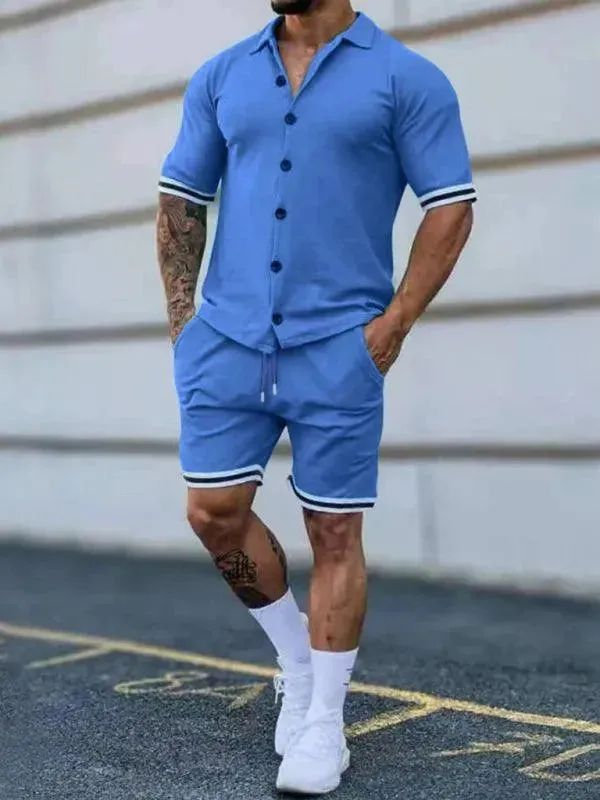Contrast Men Clothing Set
